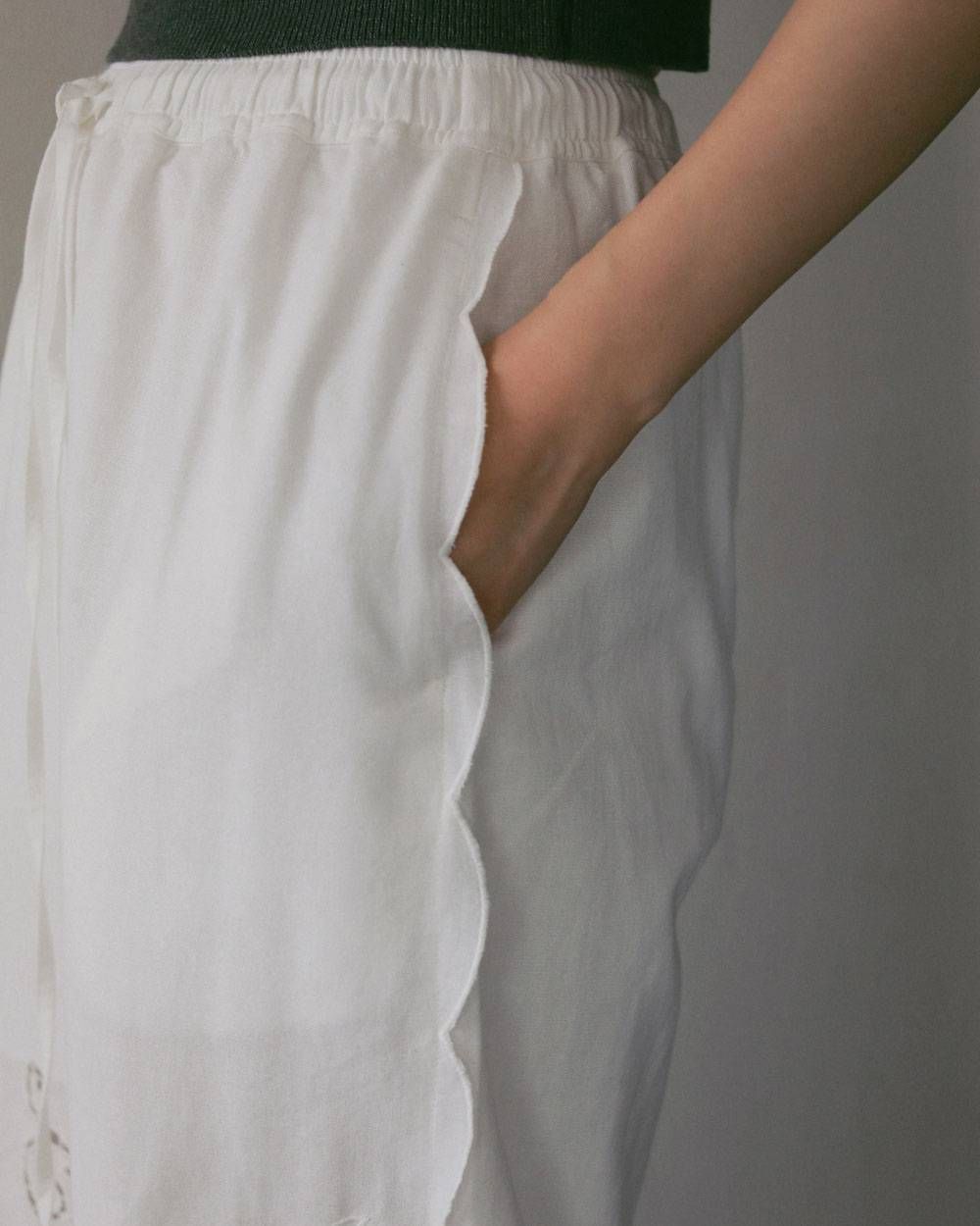 カットワーク レースパンツ (ホワイト) Cutwork Lace Pants (White) / 27SS