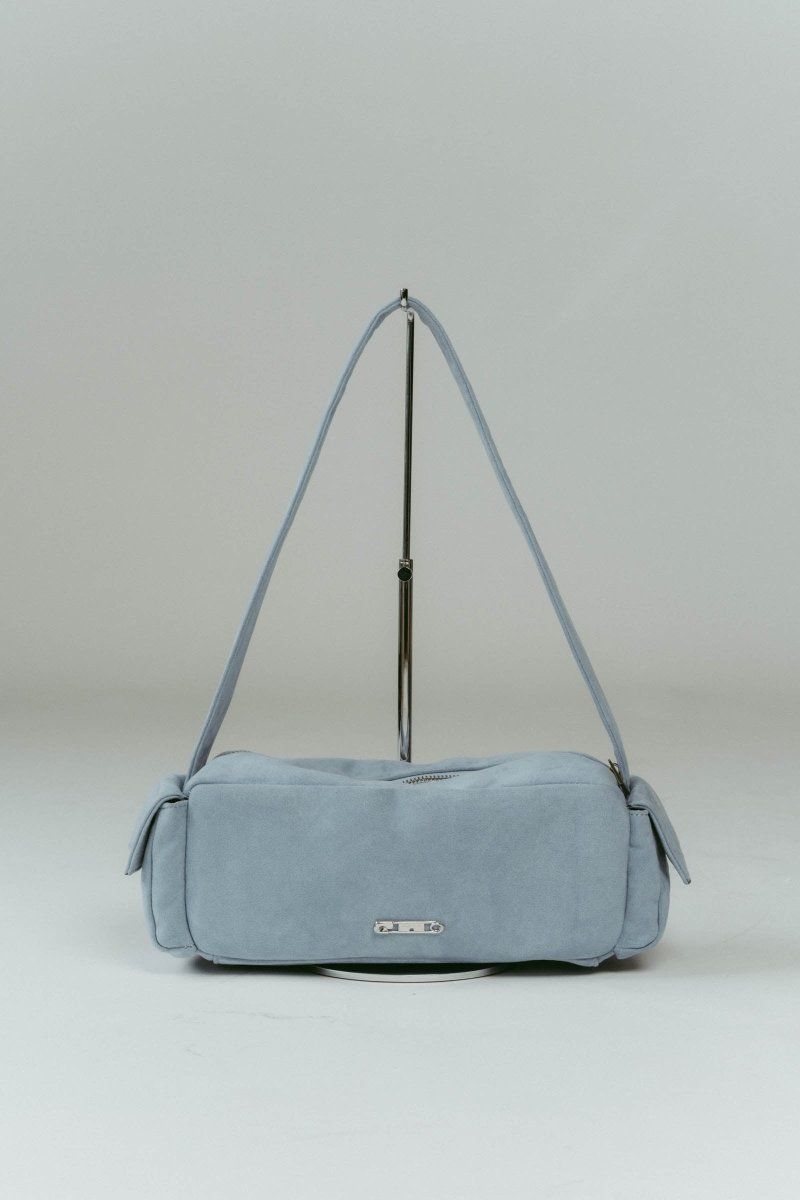 rectangle suede shoulder bag / レクタングル スエードショルダーバッグ (ブルー) / 25AW