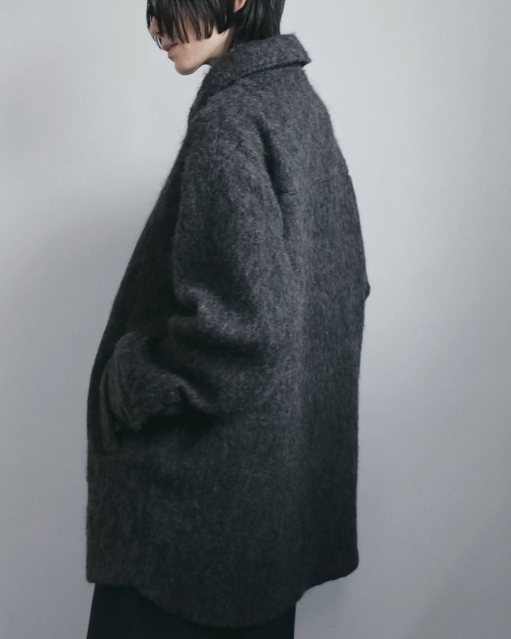 シャギーオーバージャケット (チャコールグレー) Shaggy Over Jacket (Charcoal gray) / 26AW 【6月29日まで期間限定予約】