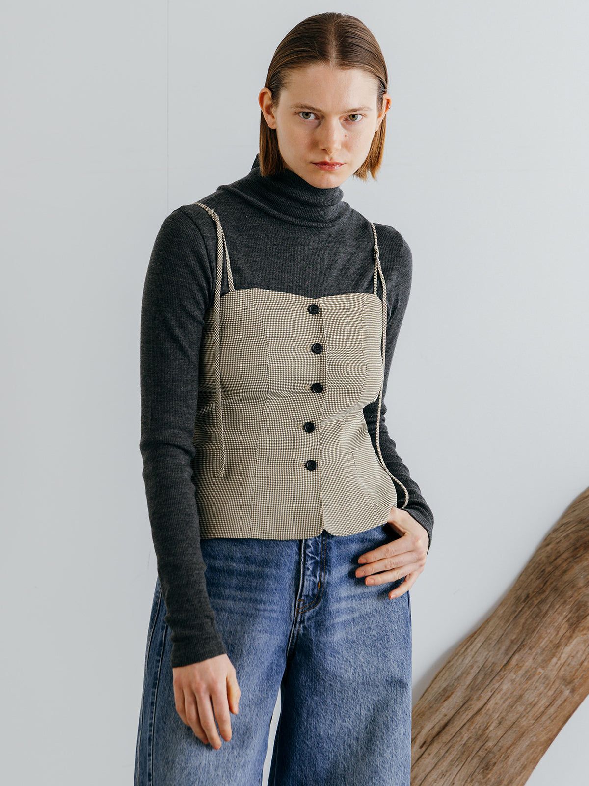 HENRY HIGH NECK TOPS / ヘンリーハイネックトップス (Chacoal gray) / 26SS