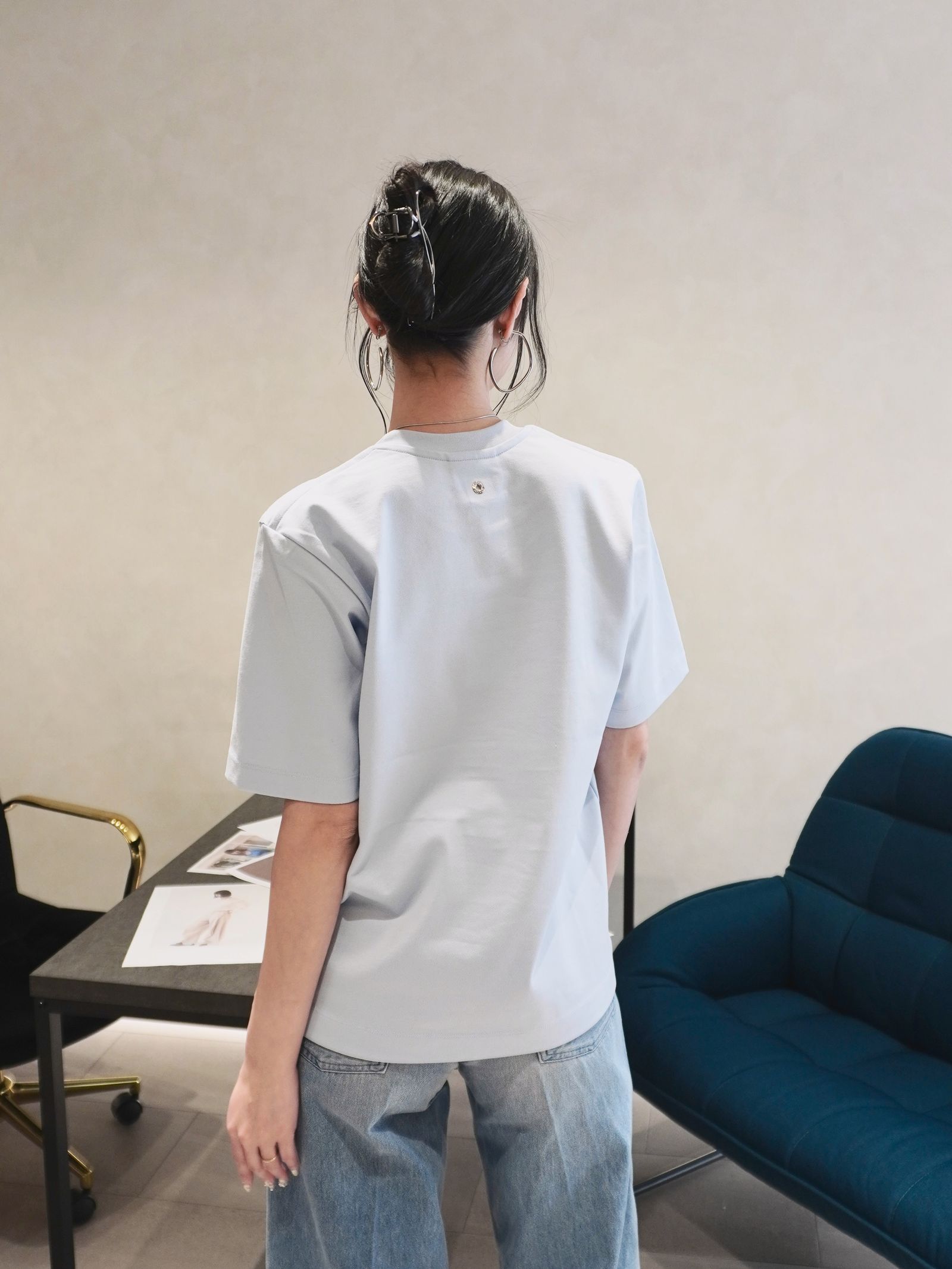 【25SS】REFINA COMPACT T-SHIRT / リフィナコンパクトTシャツ (サックス)