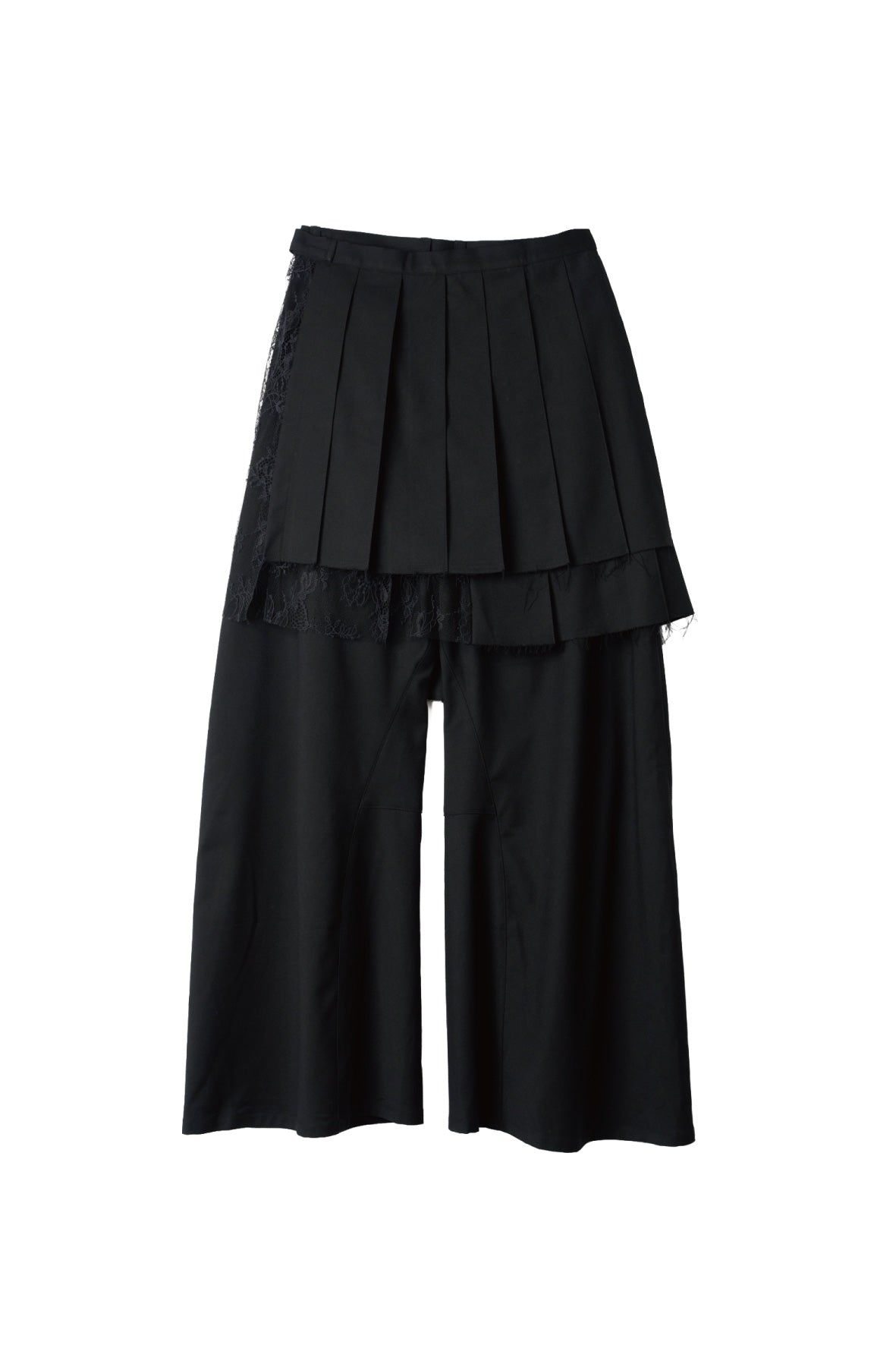 プリーツスカートパンツ (ブラック) pleated skirt pants (Black) / 26AW