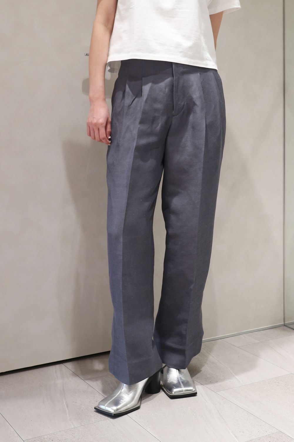 CINOH - LINEN PANTS / リネンパンツ (グレー) | Sir online