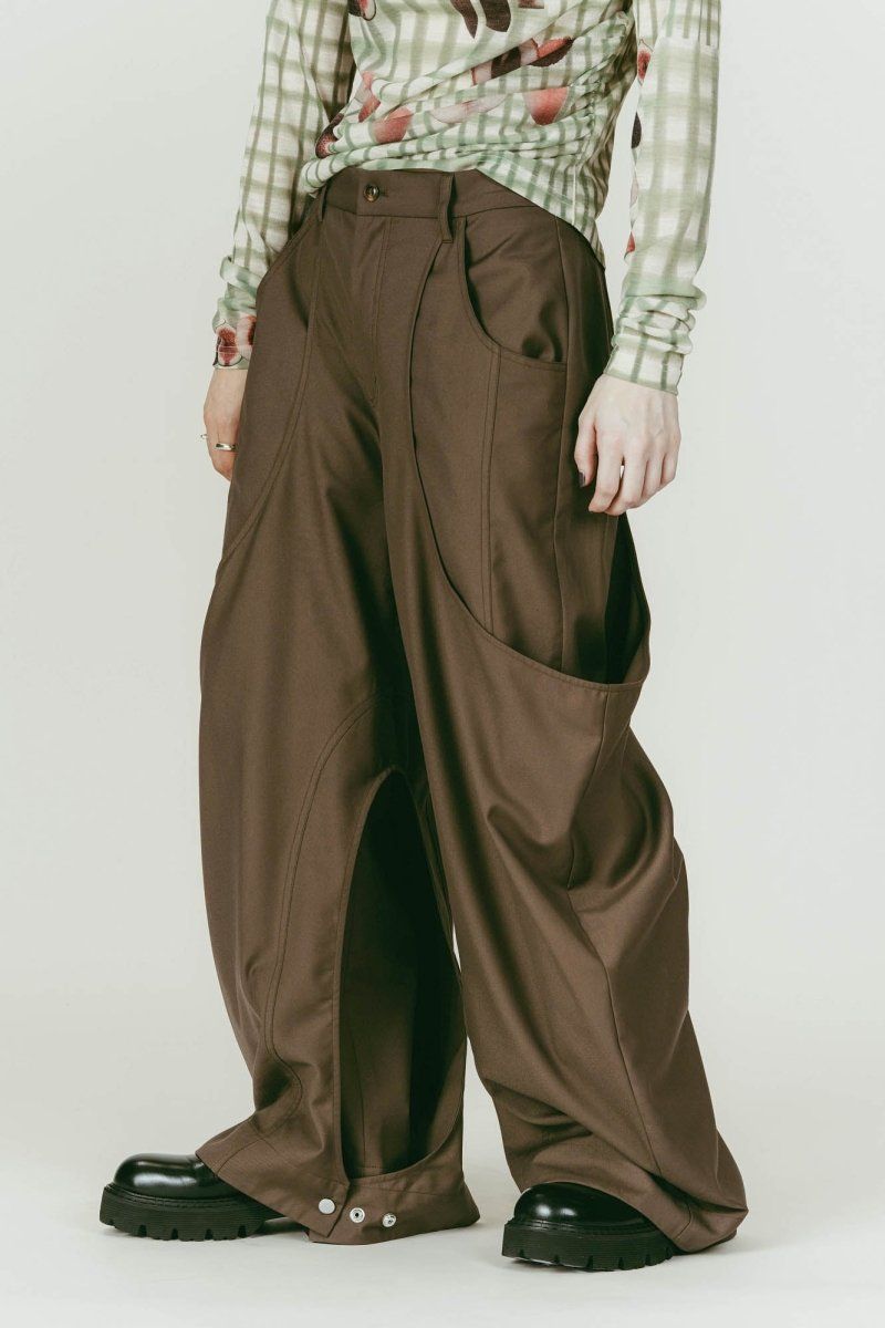 high-boot detail pants(unisex) / ハイブート ディテール パンツ (Brown) / 26SS