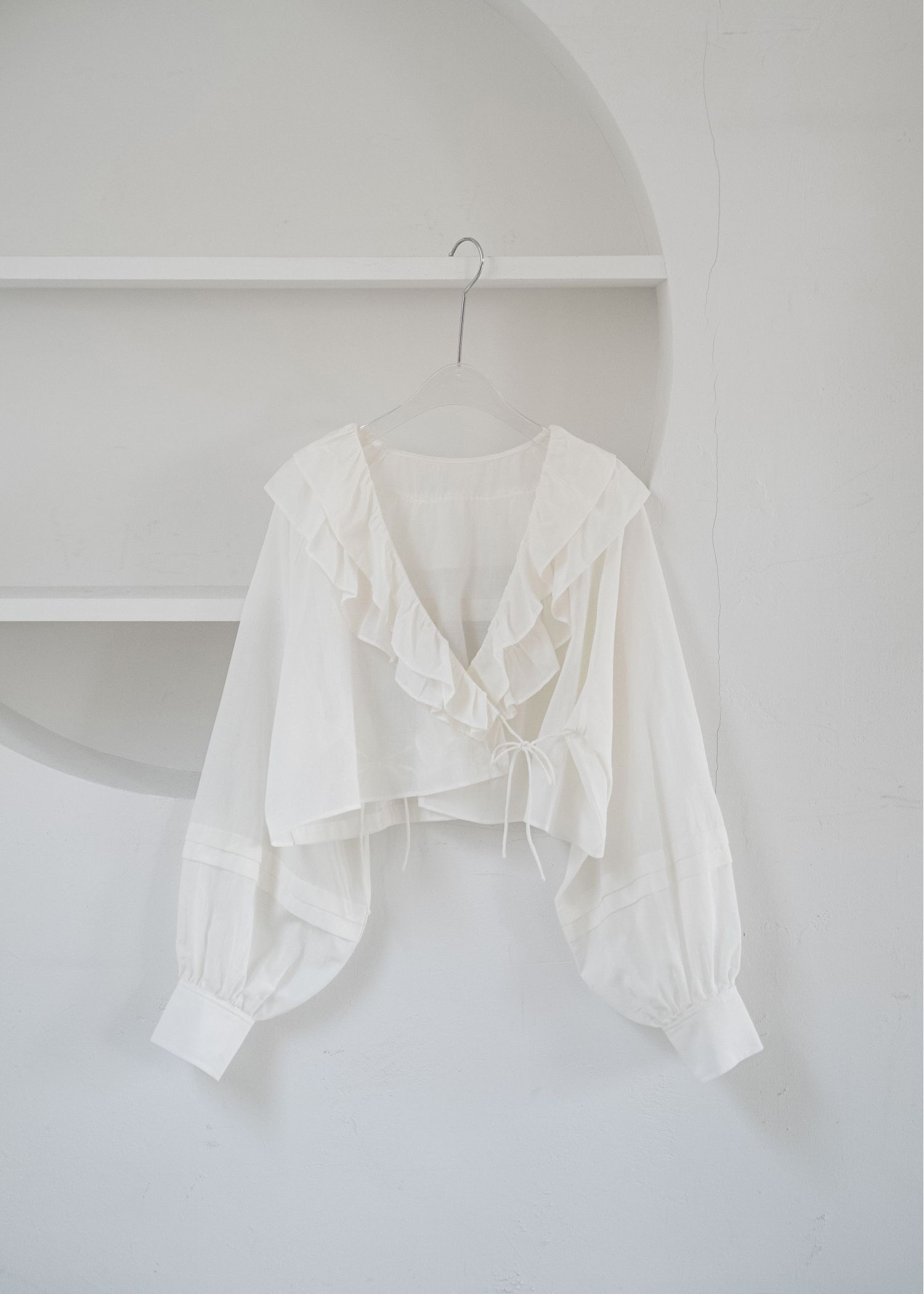 フリルカラー ボレロ (White) frill collar cachecoeur bolero BL (ホワイト) /  26SS
