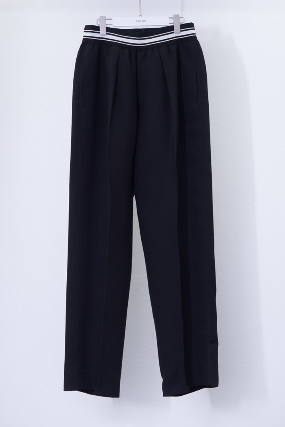 【メンズ】SUMMER WOOL ELASTIC PANTS / サマーウールエラスティックパンツ (ブラック)