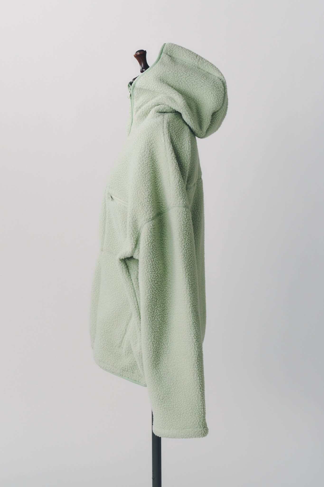 カーブジップ ボアフーディ (ミント) curved zip boa hoodie(unisex) (Mint) / 26AW