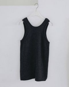 ニットロングタンクトップ (チャコールグレー) Knit Long Tanktop (Charcoal gray) / 26AW 【6月29日まで期間限定予約】