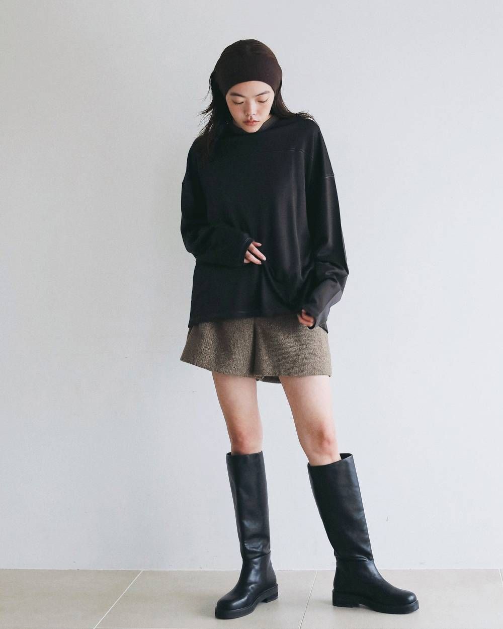 ヘリンボーン ショートパンツ (ベージュ) Herringbone Short Pants (Beige) /  26AW