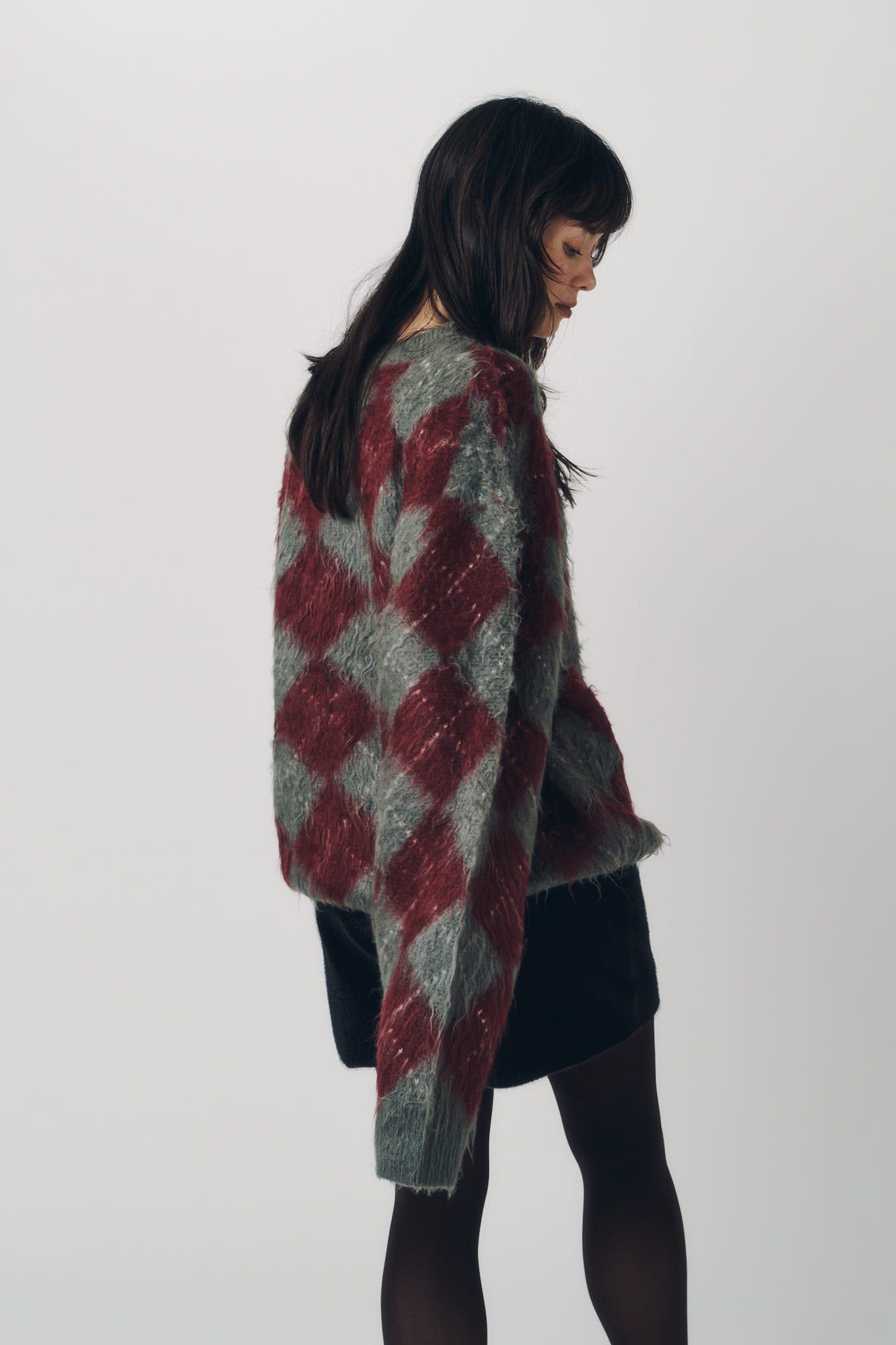 アーガイルニット (レッド) argyle knit(unisex) (Red) / 26AW