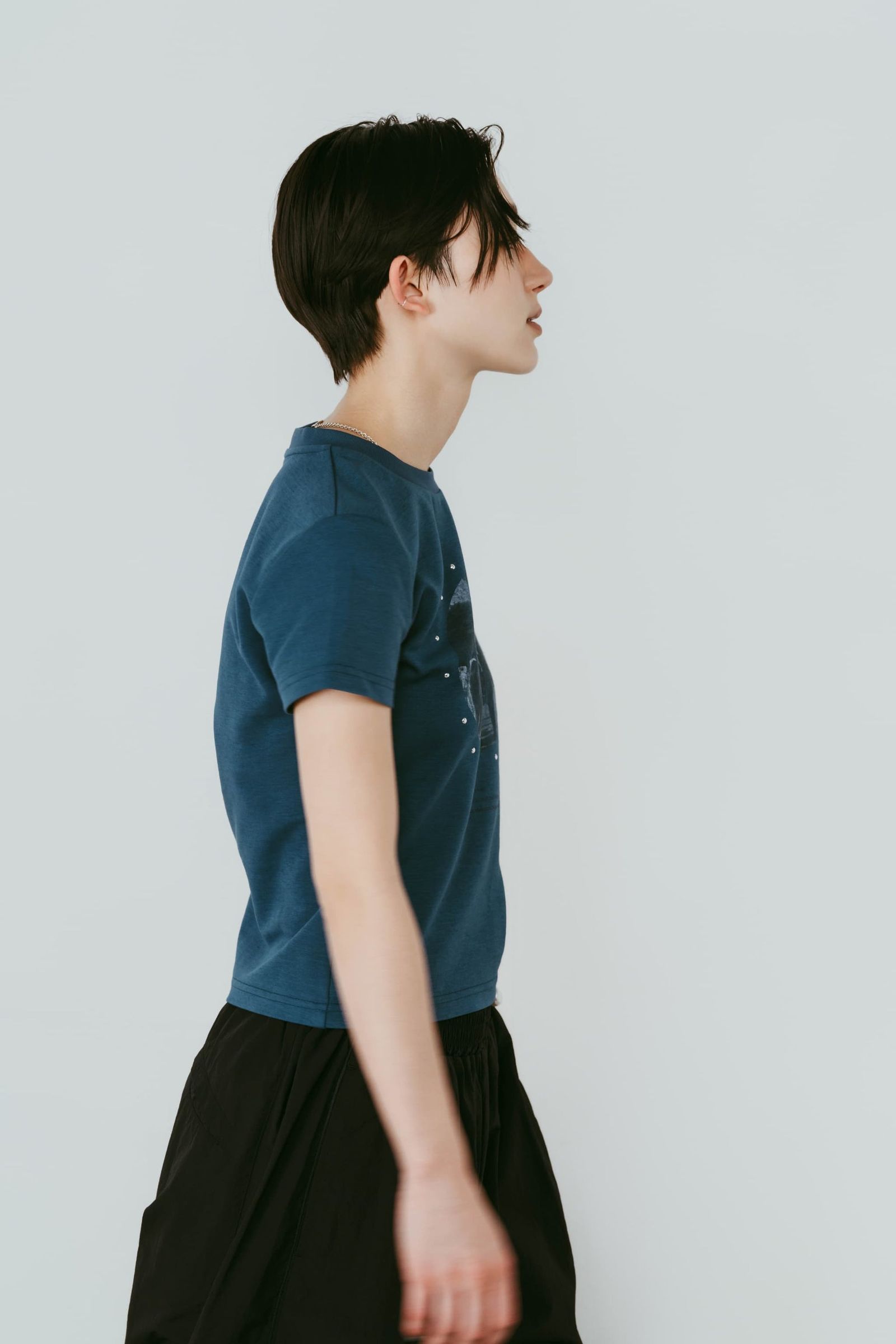 スタッズコンパクトTシャツ (ブルー) studded compact tee (Blue) /  26SS