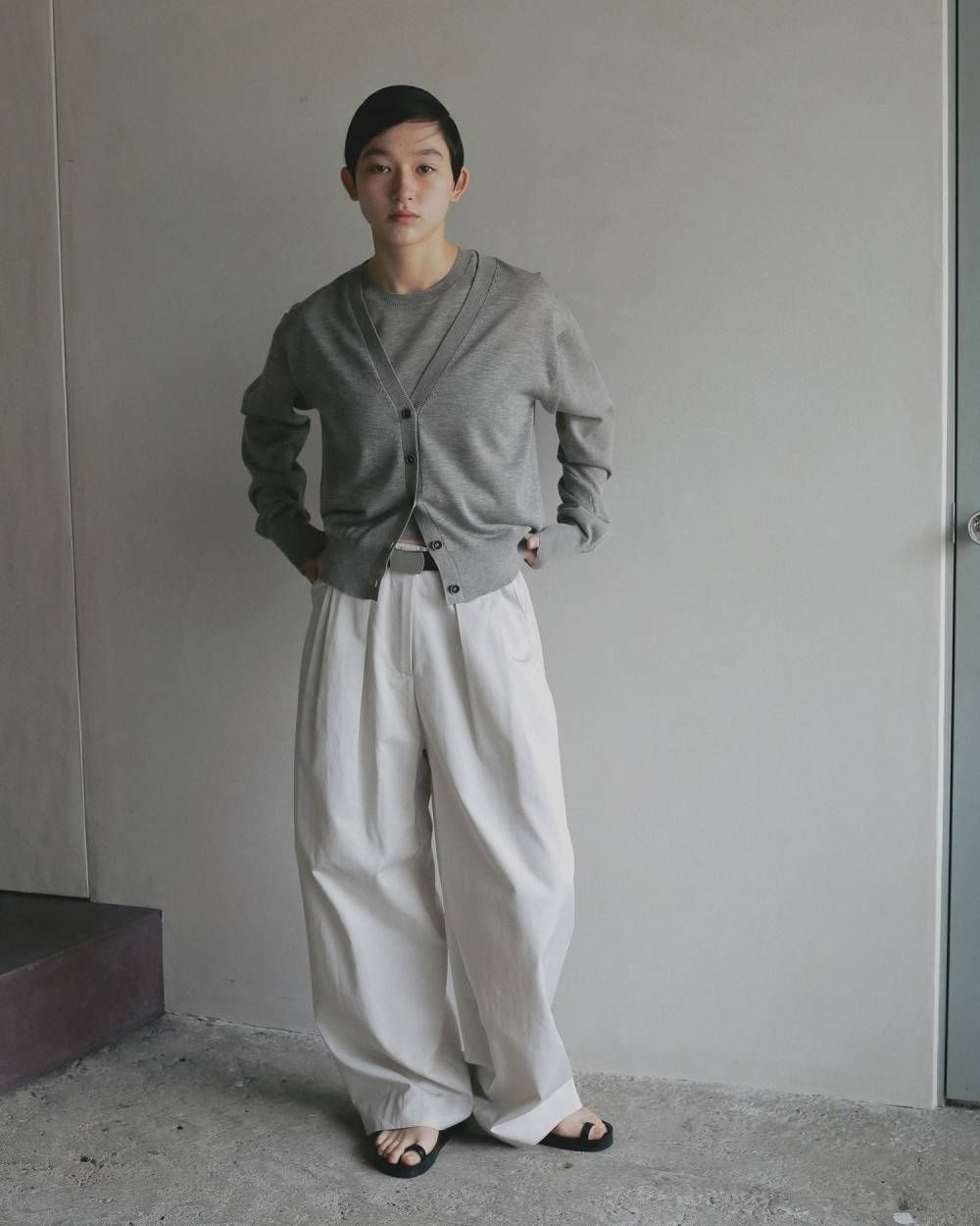 ハイゲージ シアーカーディガン (グレージュ) Highgauge Sheer Cardigan (Greige) / 26SS