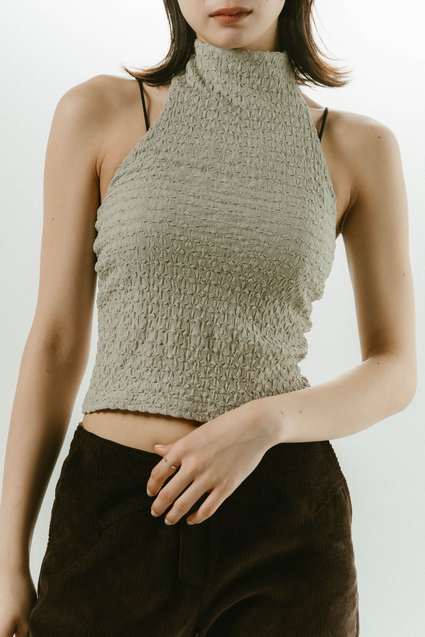 キャミソール Halter Neck Top /ホルターネックトップス MAISON SPECIAL キャミソール Border Camisole Halter Neck Set
