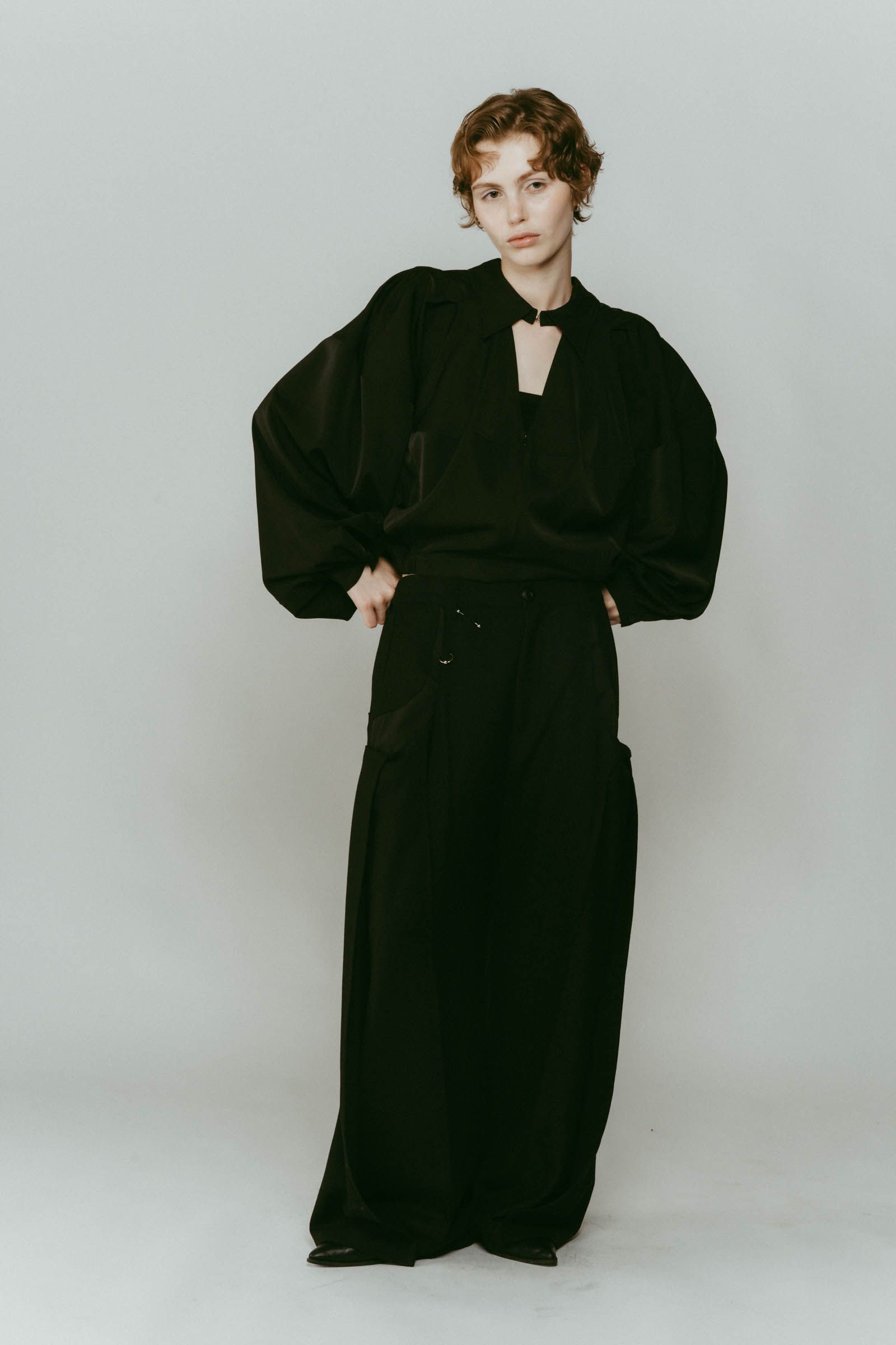 4way design blouse / 4ウェイ デザインブラウス (ブラック) / 25AW