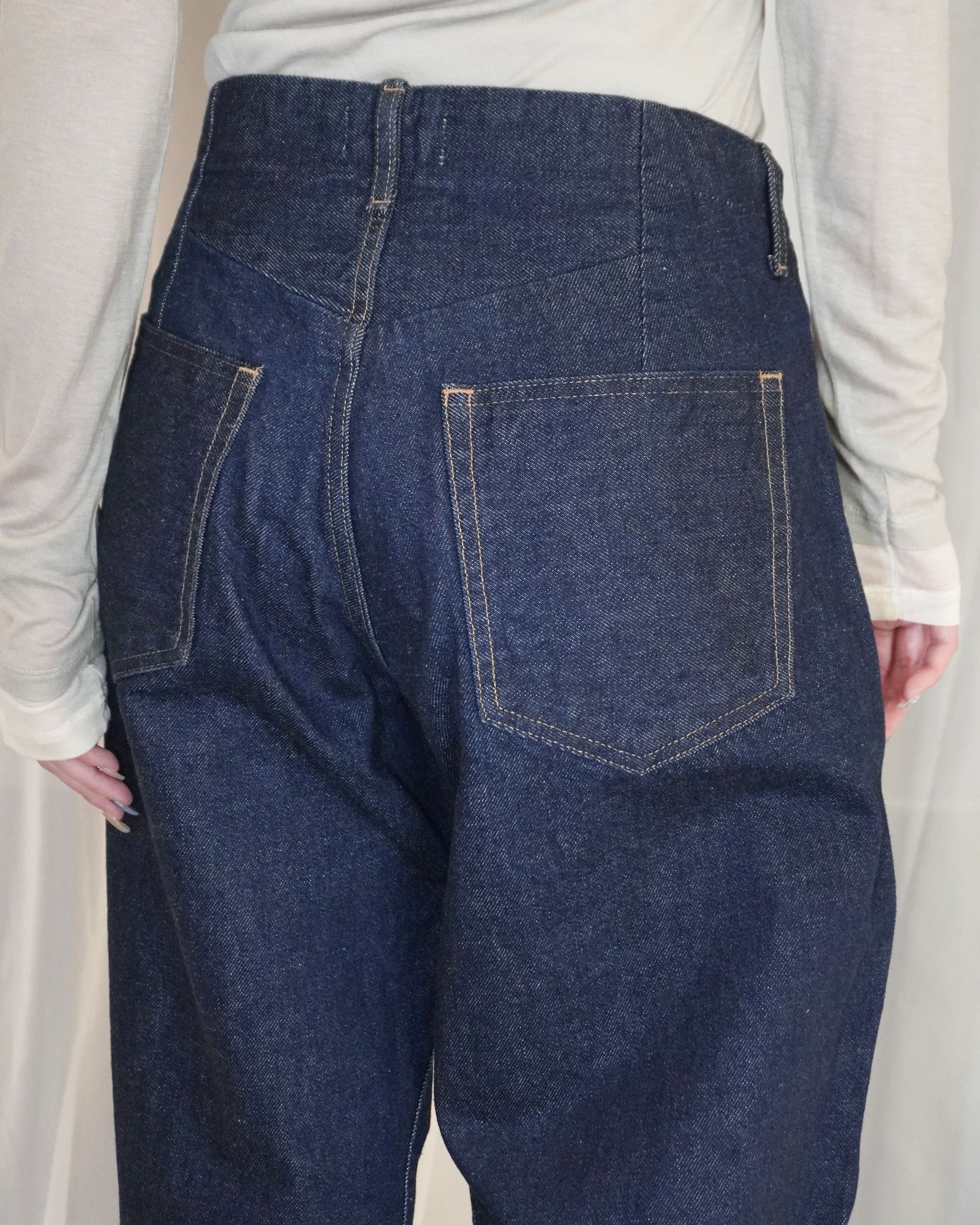 BOY JEAN TROUSERS (Rinse blue) / ボーイジーントラウザーデニム (リンスブルー) / レディース