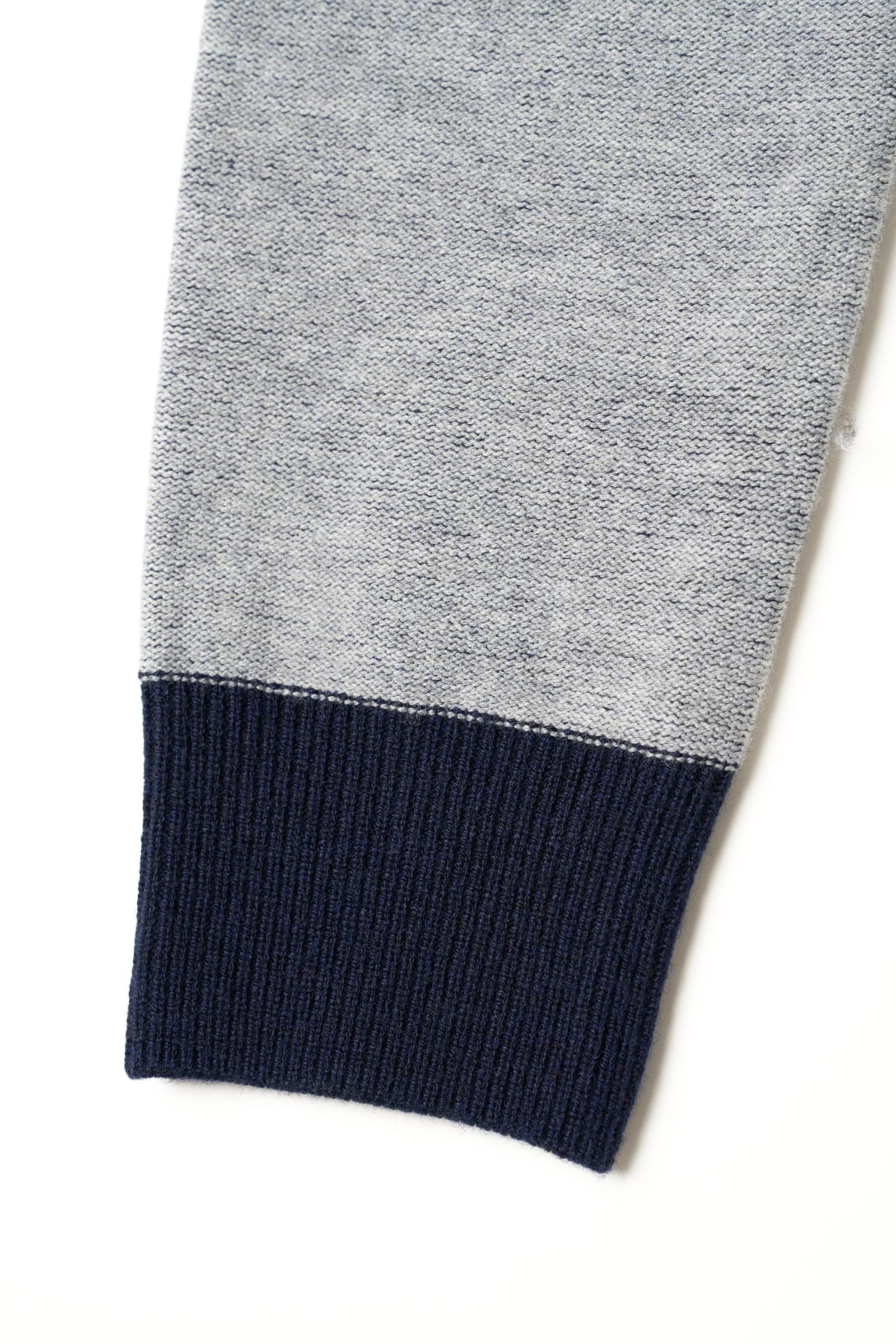 ジャガードポロニット (ネイビー) jacquard polo knit (Navy) / 26AW