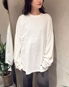 Pattern Big Long T-shirts / パターン ビッグ ロングスリーブTシャツ (ホワイト)