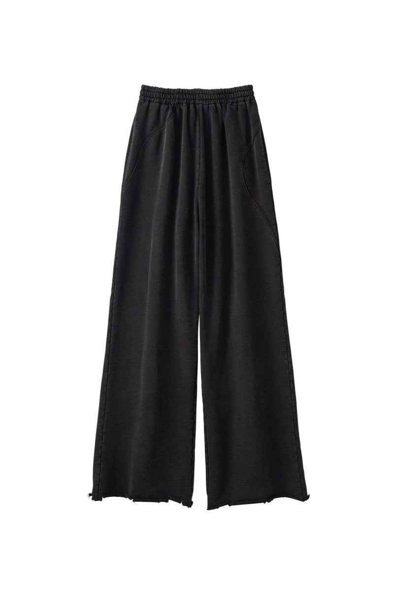 wide-leg sweatpants(unisex) / ワイドレッグ スウェットパンツ (ブラック) / 25AW