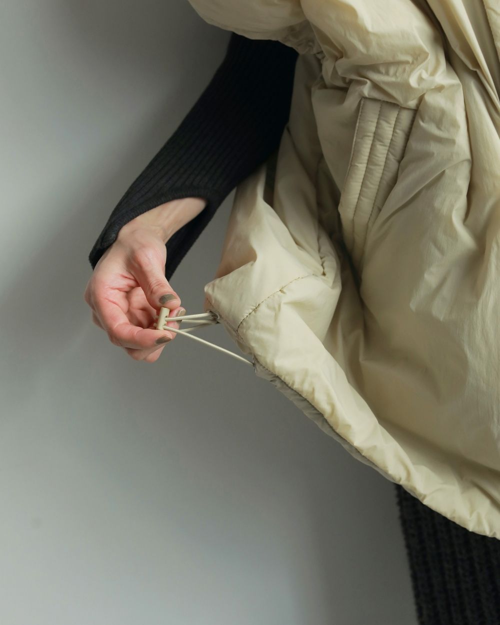 【25AW】Volume Over Vest / ボリューム オーバーパファベスト (クリーム)