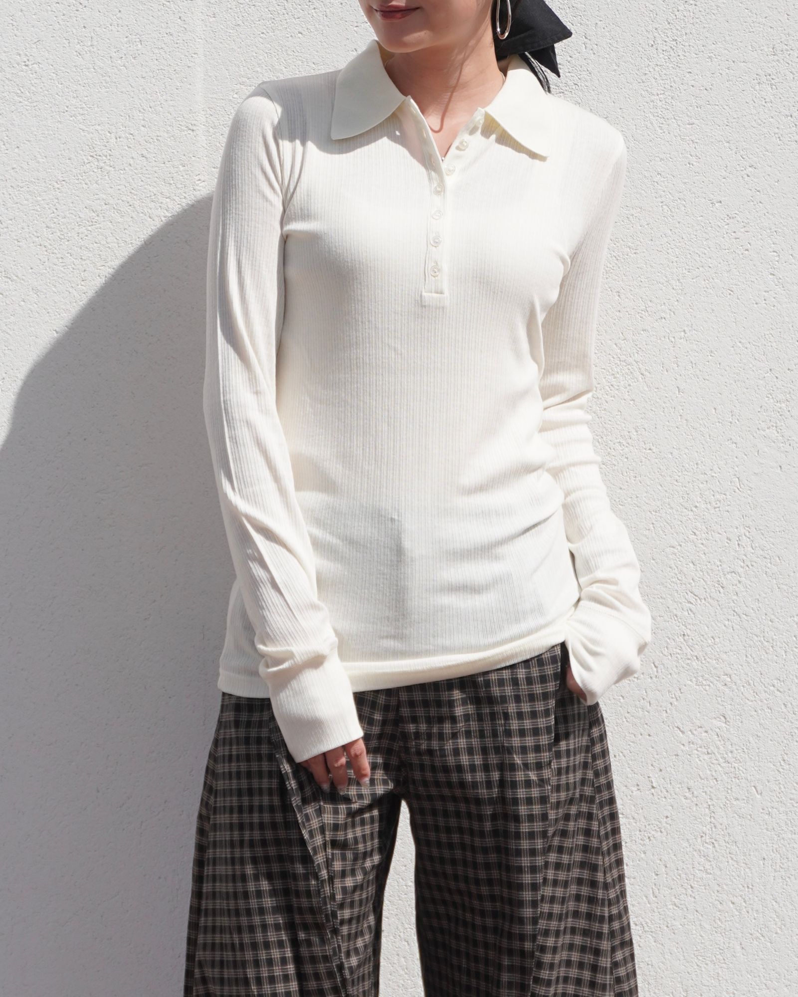 【25AW】ROLAND POLO / ローランポロシャツ (ホワイト)