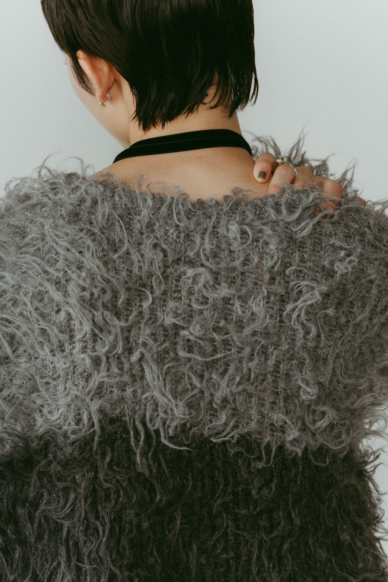 shaggy cardigan / シャギーカーディガン (グレー) / 25AW