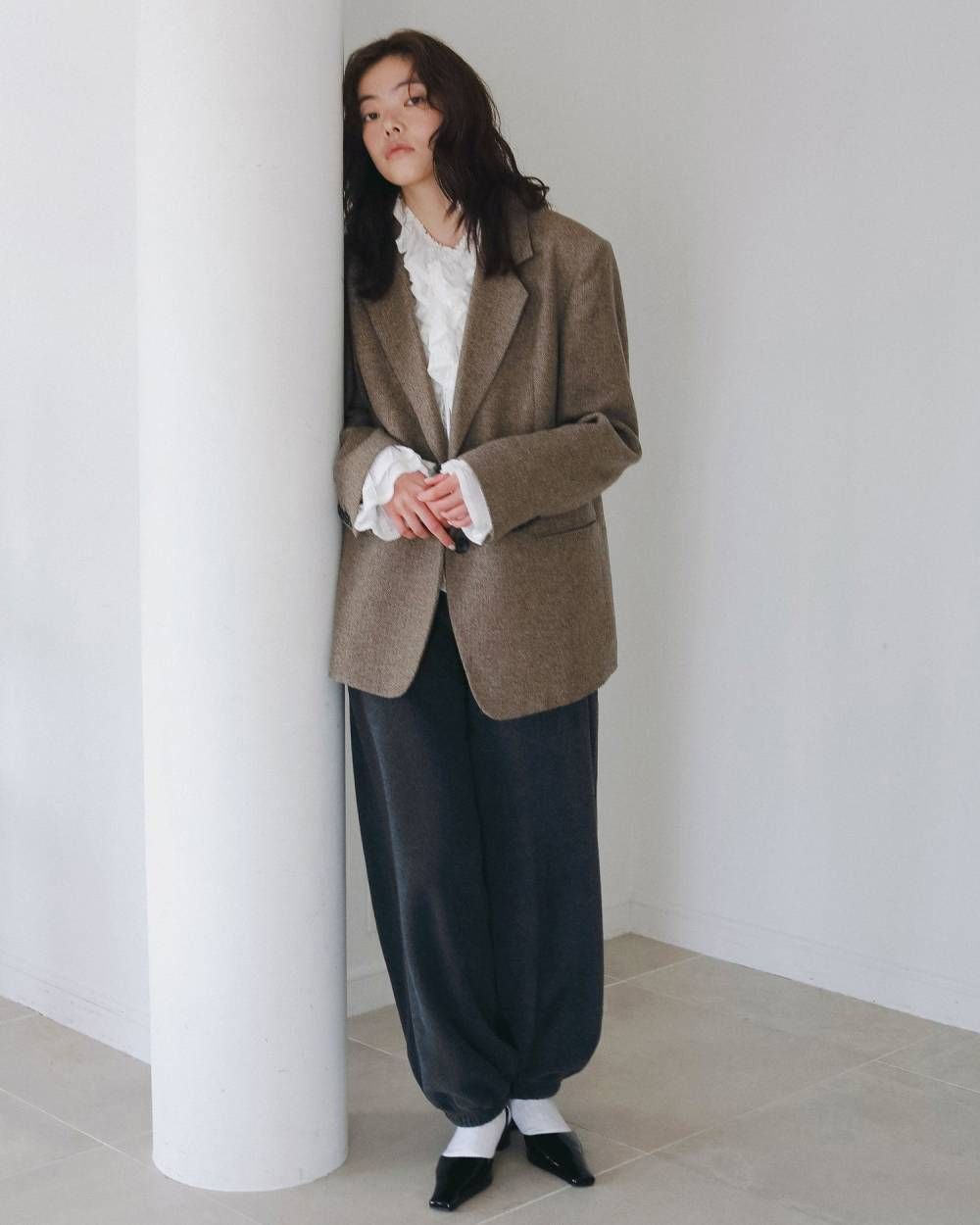 フリースラフパンツ (チャコールグレー) Fleece Rough Pants (Cgray) /  26AW