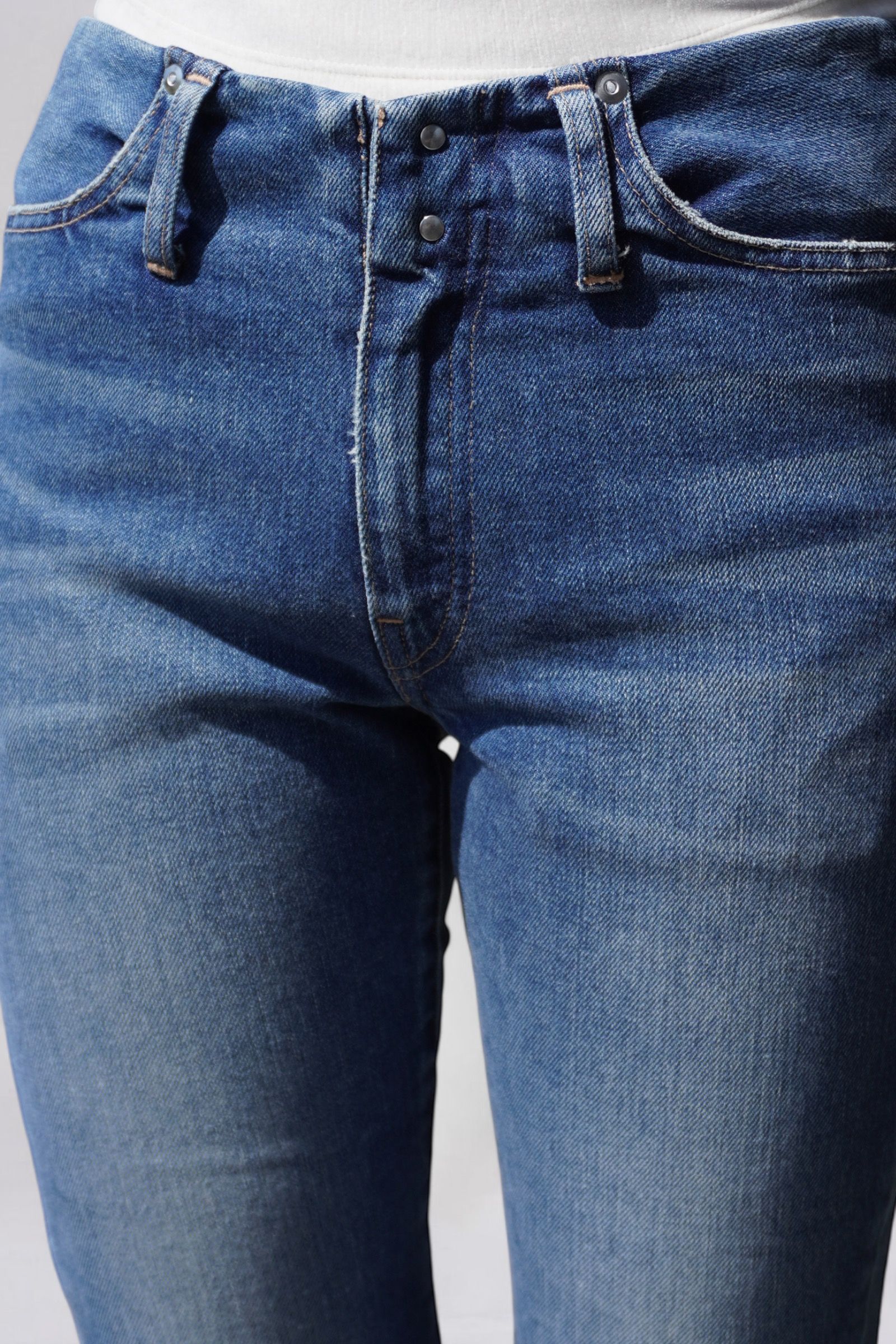SLIM JEAN TROUSERS / スリムデニムトラウザー (ヴィンテージブルー) / レディース