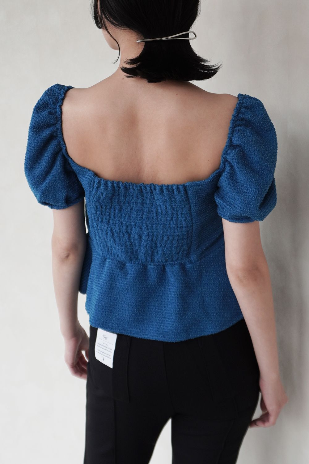 POOFY TOWEL LIKE MINI TOP / パイル ミニトップス (ブルー)