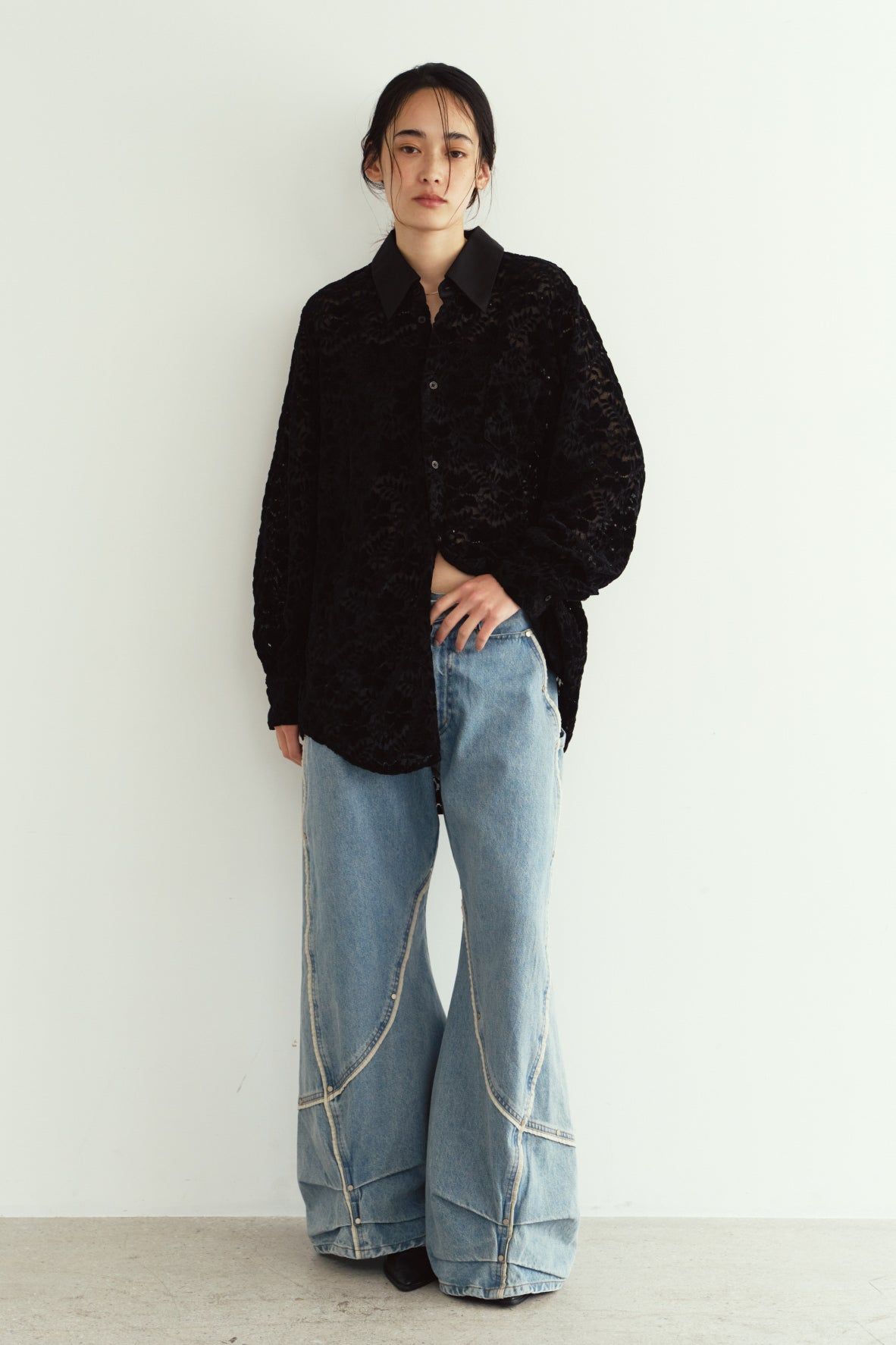 カーブ ユーティリティデニムパンツ (ブルー) curve utility denim pants(unisex) (Blue) / 26AW