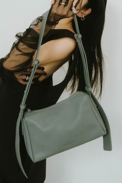 button studs shoulder / ボタンスタッズショルダーバッグ (ブルー)  Knuth Marf