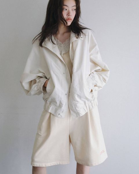 スタンドカラー ジップブルゾン (アイボリー) Standcollar Zip Blouson (Ivory) /  26SS