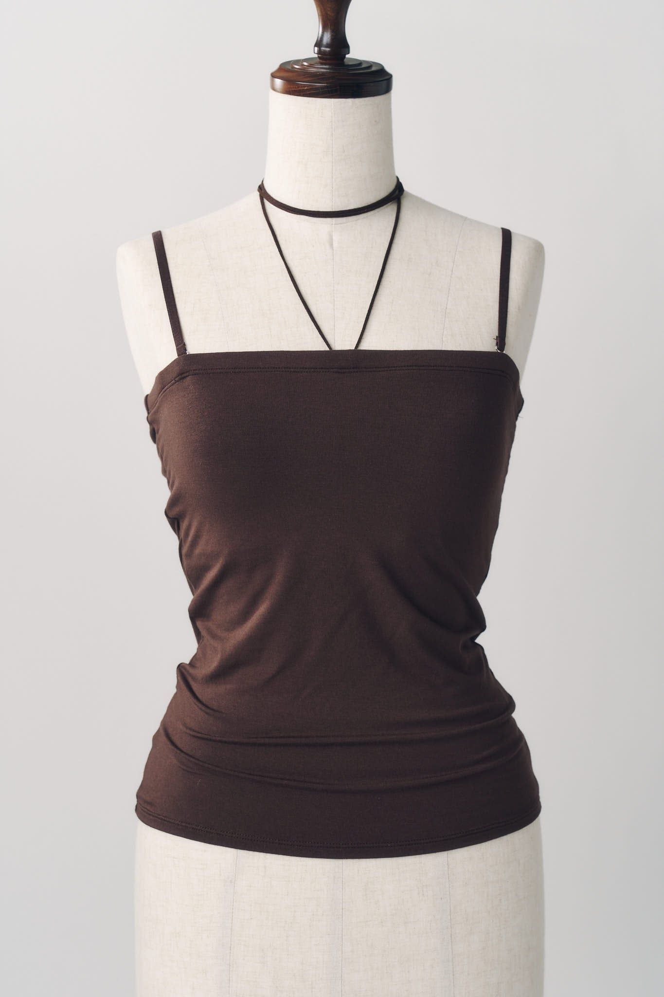 メニーウェイ ブラトップ (ブラウン) many way bra top (Brown) / 26AW
