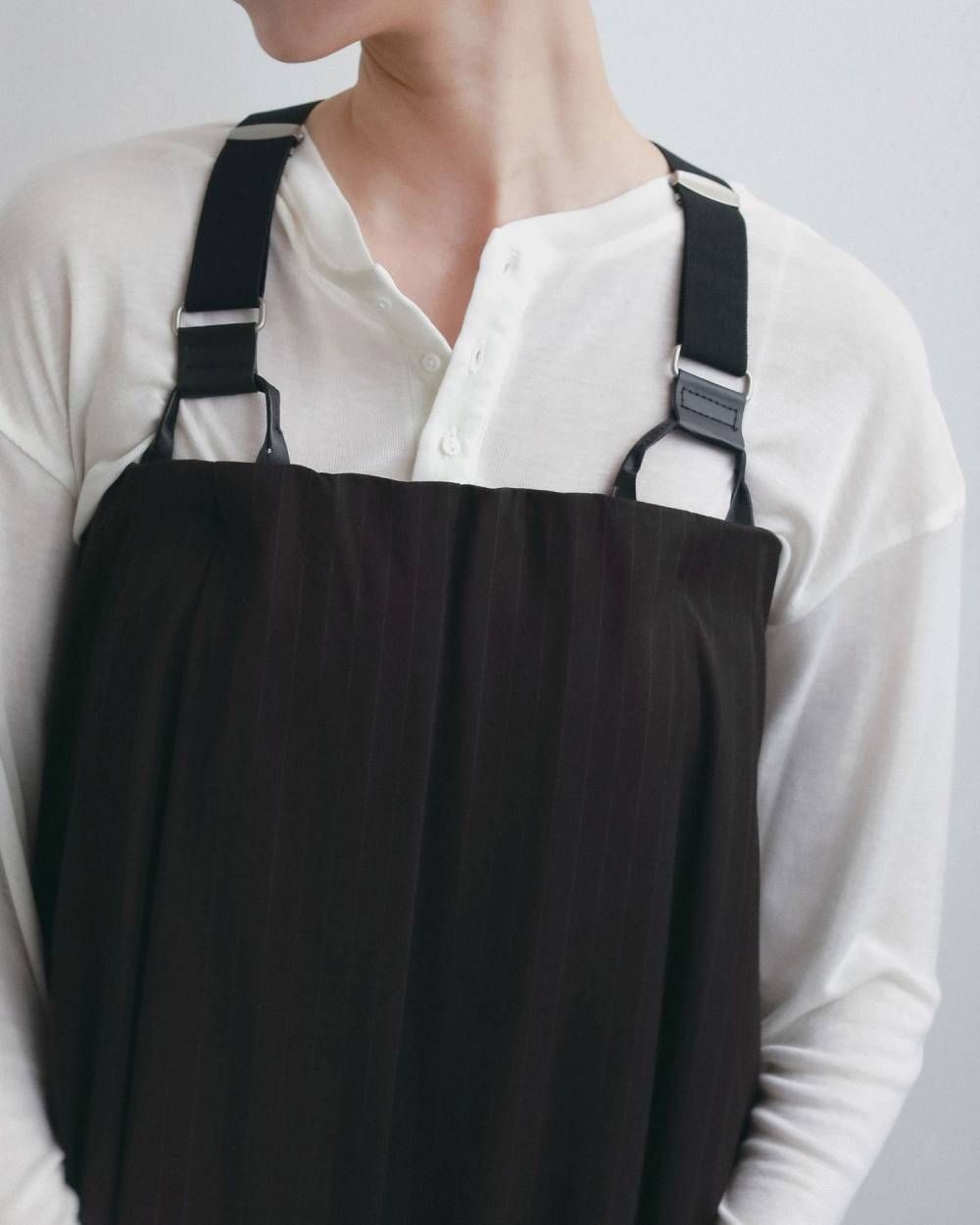 ストライプ ベアトップコンビネーション (ブラウン) Stripe Baretop Combinaison (Brown) / 26AW 【6月29日まで期間限定予約】