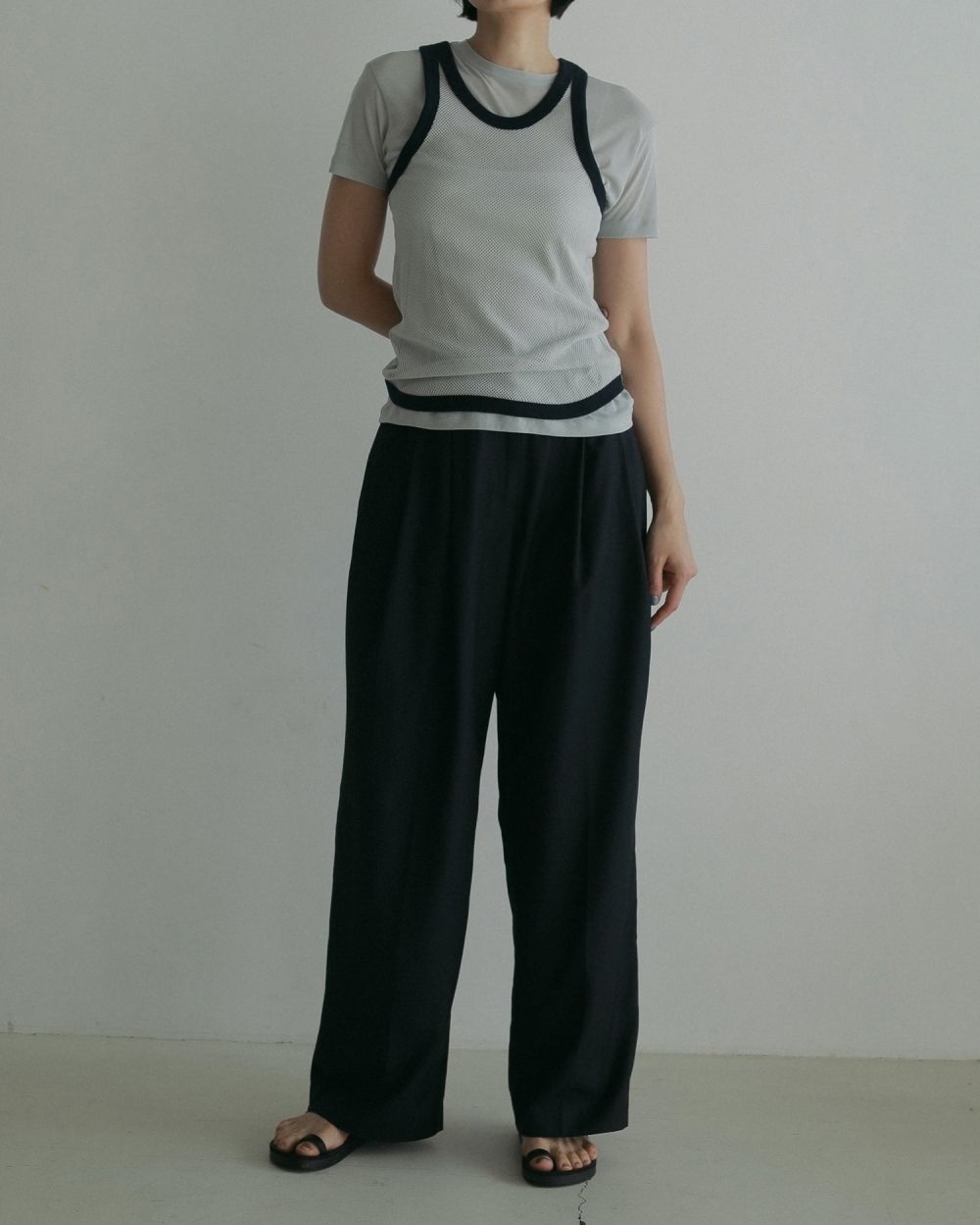Sheer Slub T-shirts / シアースラブ Tシャツ (アイスブルー)