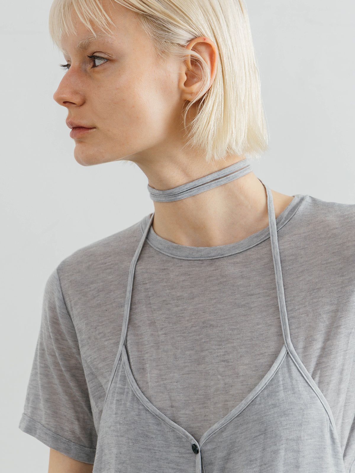 レイヤードカットトップス (グレー) LAYERED CUT TOPS (Gray) /  26SS