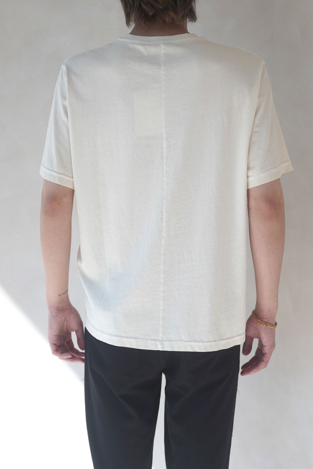 WASHED LOGO T-SHIRT / ウォッシュドロゴT / ユニセックス (クリーム)