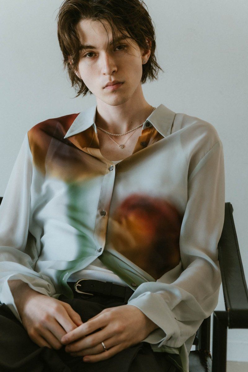 Knuth Marf - 【即日発送】flower print sheer shirt / フラワー