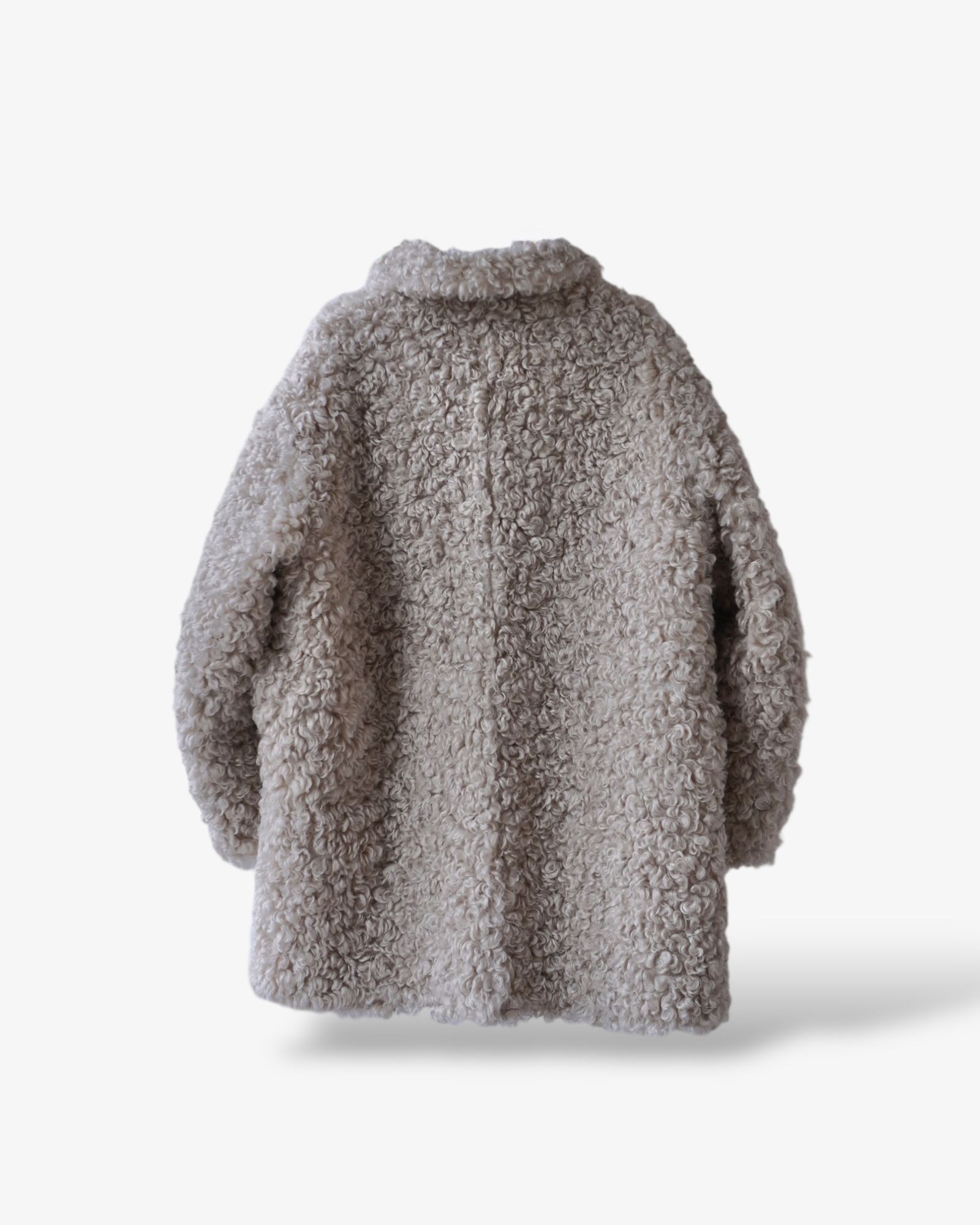 【25AW】Vintage Like Fake Mouton Reversible Coat (クリーム) / ヴィンテージライクムートン リバーシブルファーコート / エコファー / フェイクファー