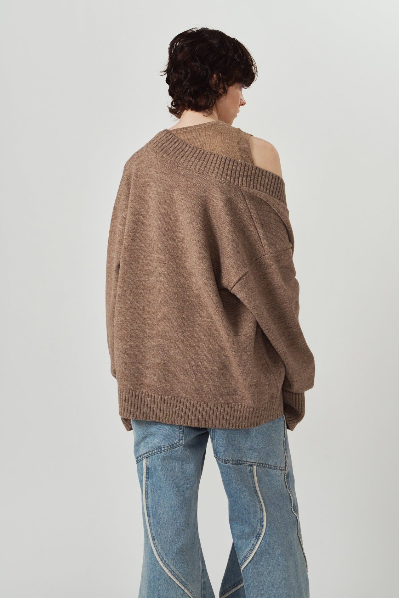 Knuth Marf - 2ピース カーディガン (ブラウン) 2-piece cardigan