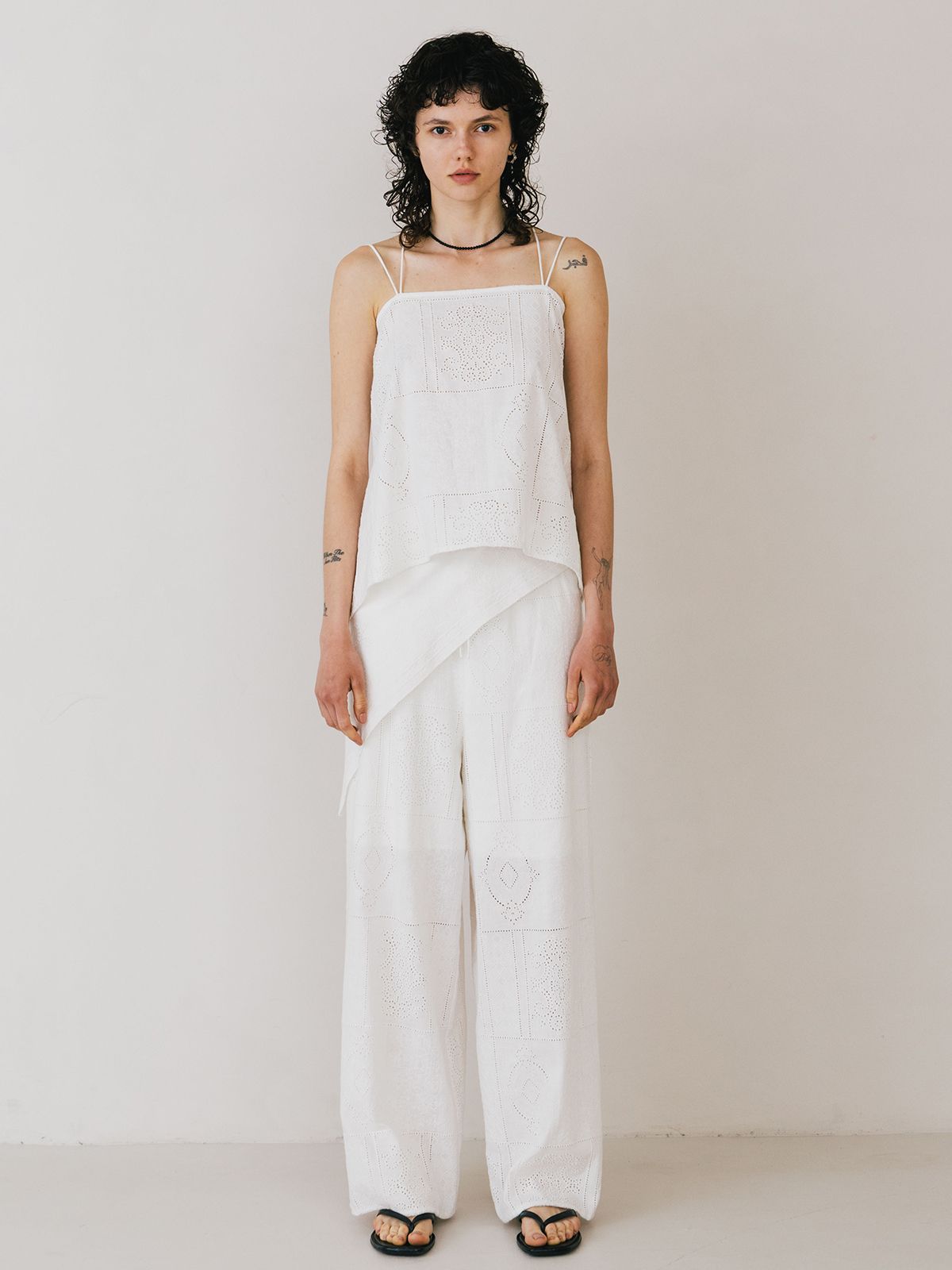 【25SS】CUTWORK LACE PANTS / カットワーク レースパンツ (ホワイト)