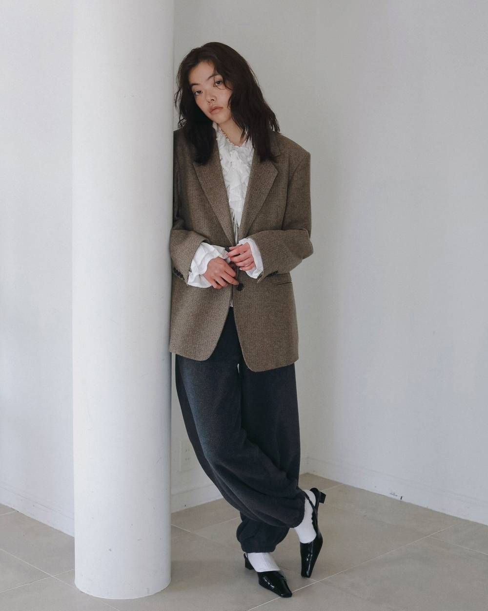 ヘリンボーン ウール ジャケット (ベージュ) Herringbone Wool Jacket (Beige) /  26AW