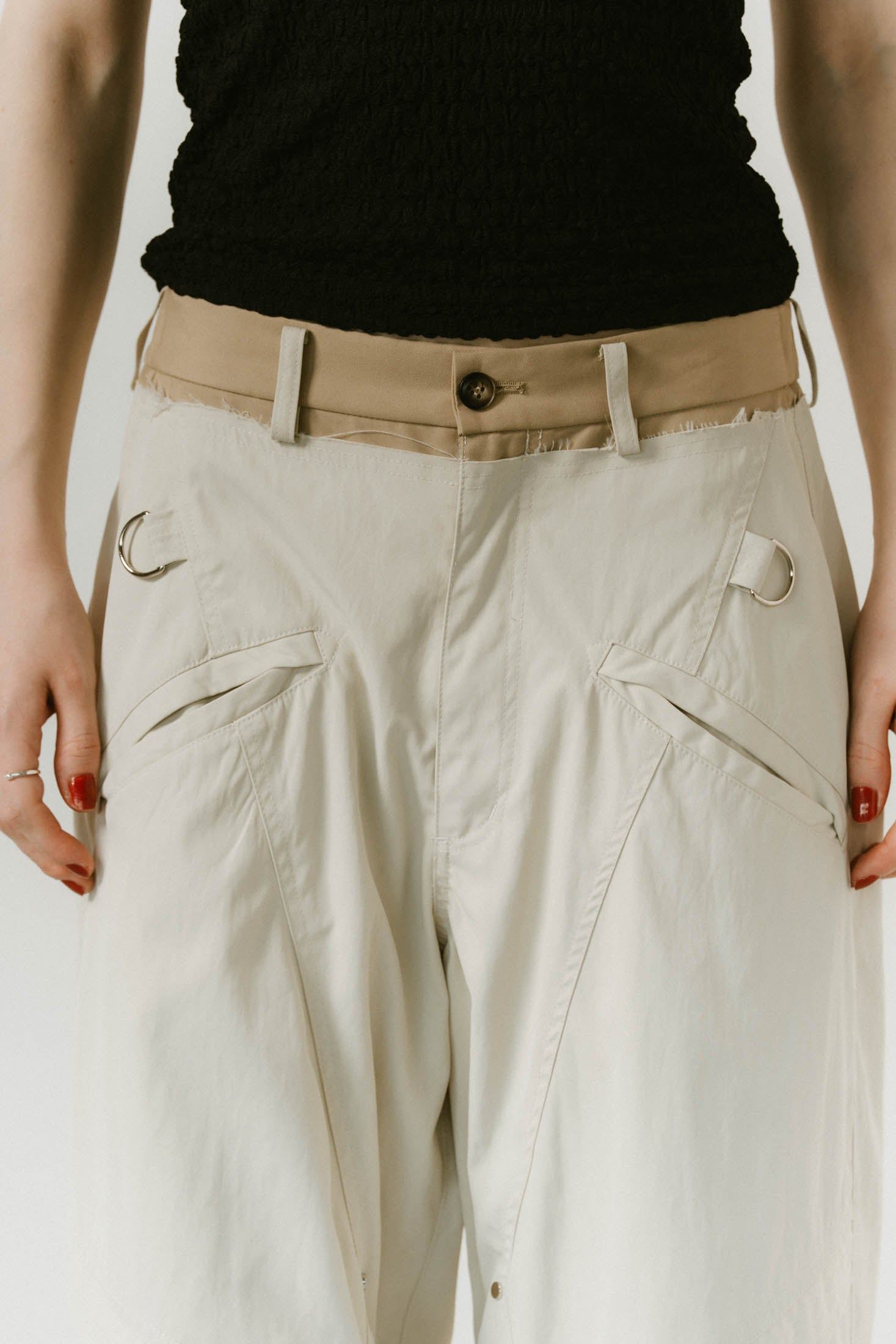 docking nylon pants(unisex) / ドッキングナイロンパンツ (アイボリー) / 25SS