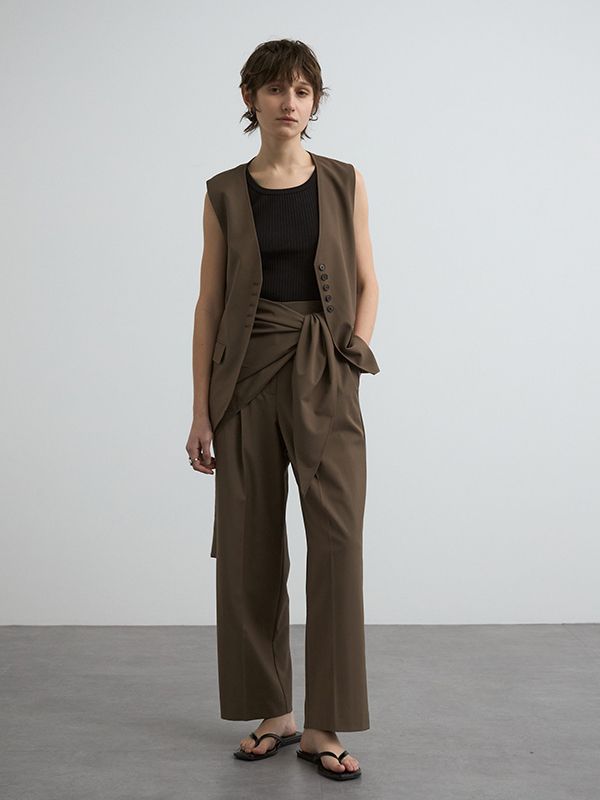 【25SS】SWAY SCARF PANTS / スウェイスカーフパンツ (ブラウン)