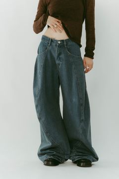 tuck design denim pants / タックデザインデニムパンツ (デニムブルー) / 25AW