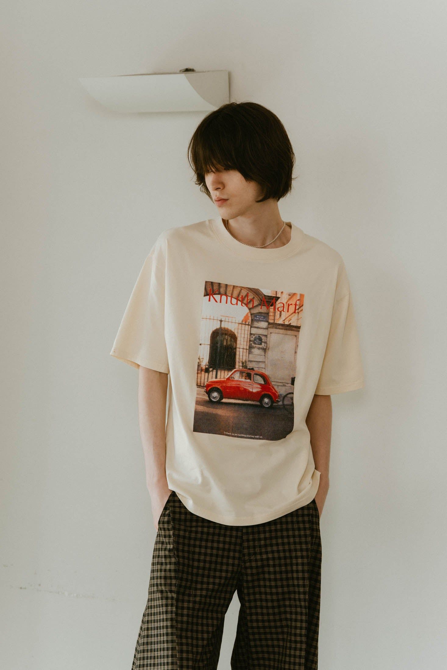 vintage print T shirt(unisex) / ヴィンテージ プリントTシャツ (アイボリー) / 25SS
