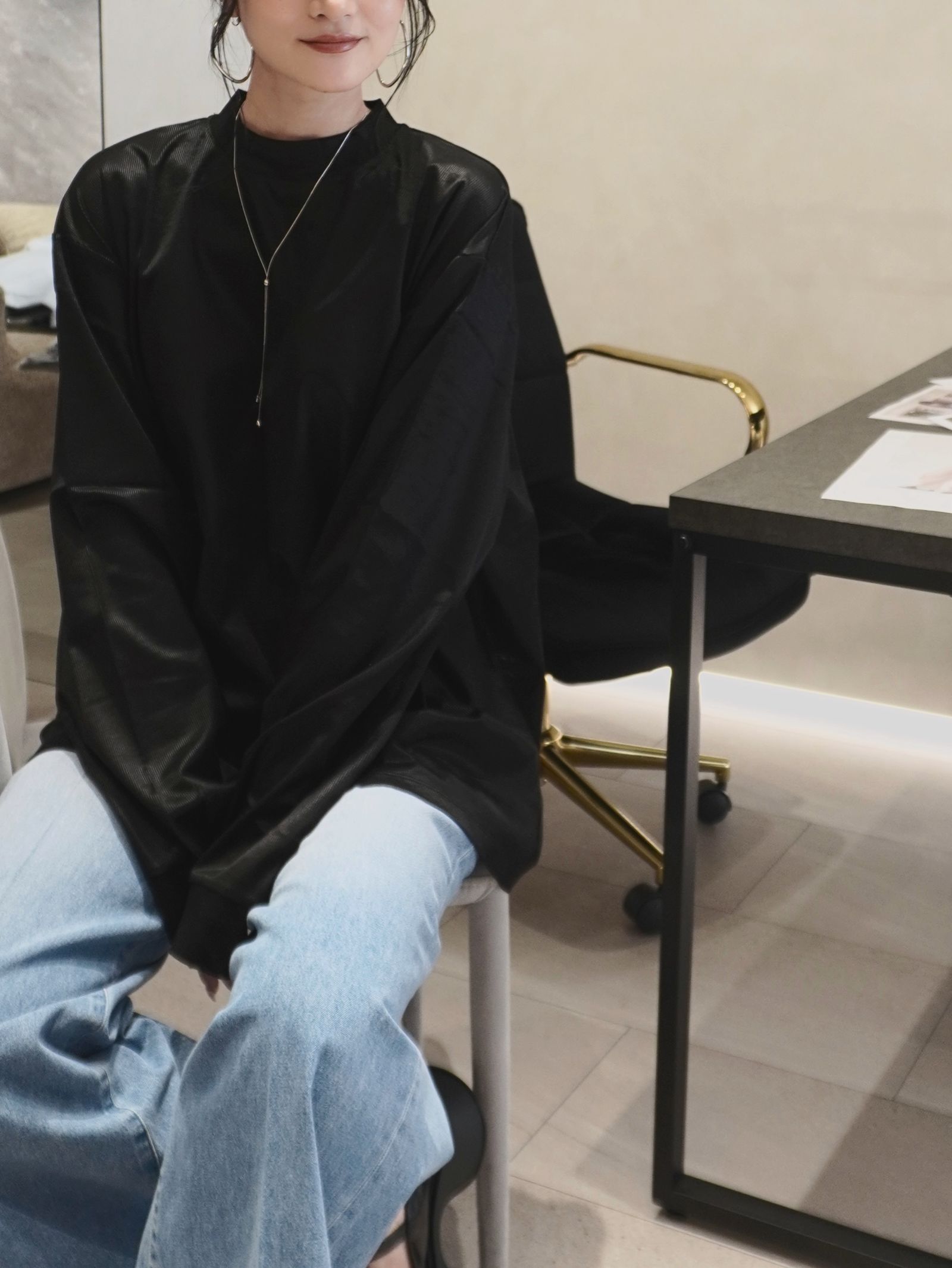 【25SS】THE LONG SLEEVE TEE / ロングスリーブシャツ (シアーブラック) / ユニセックス