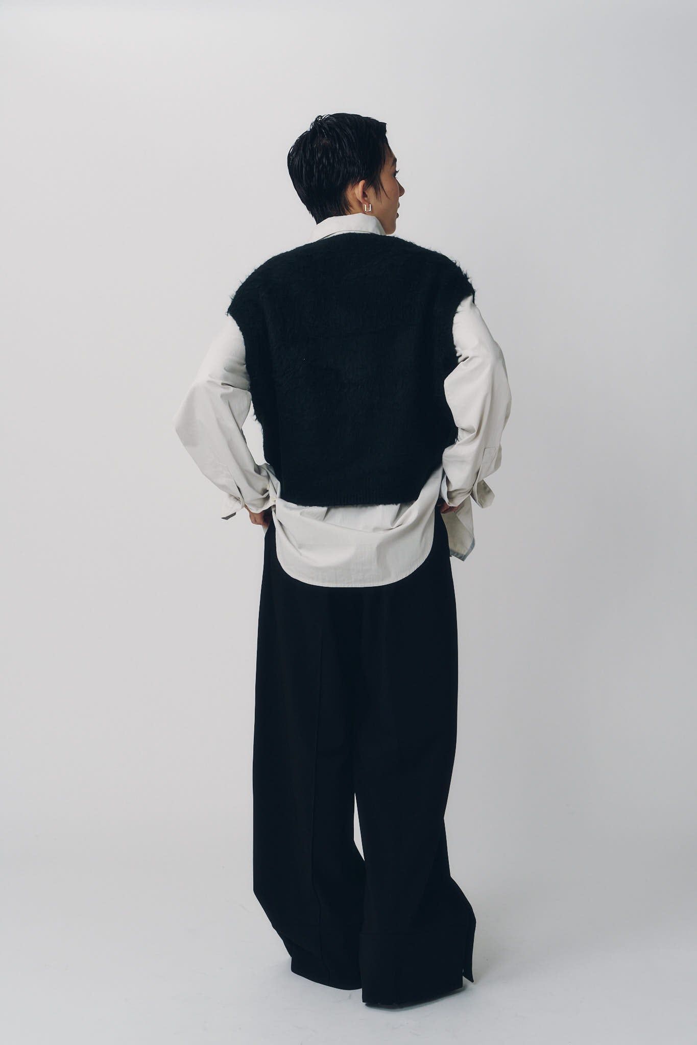 アーガイルニットベスト (ブラック) argyle knit vest (Black) / 26AW