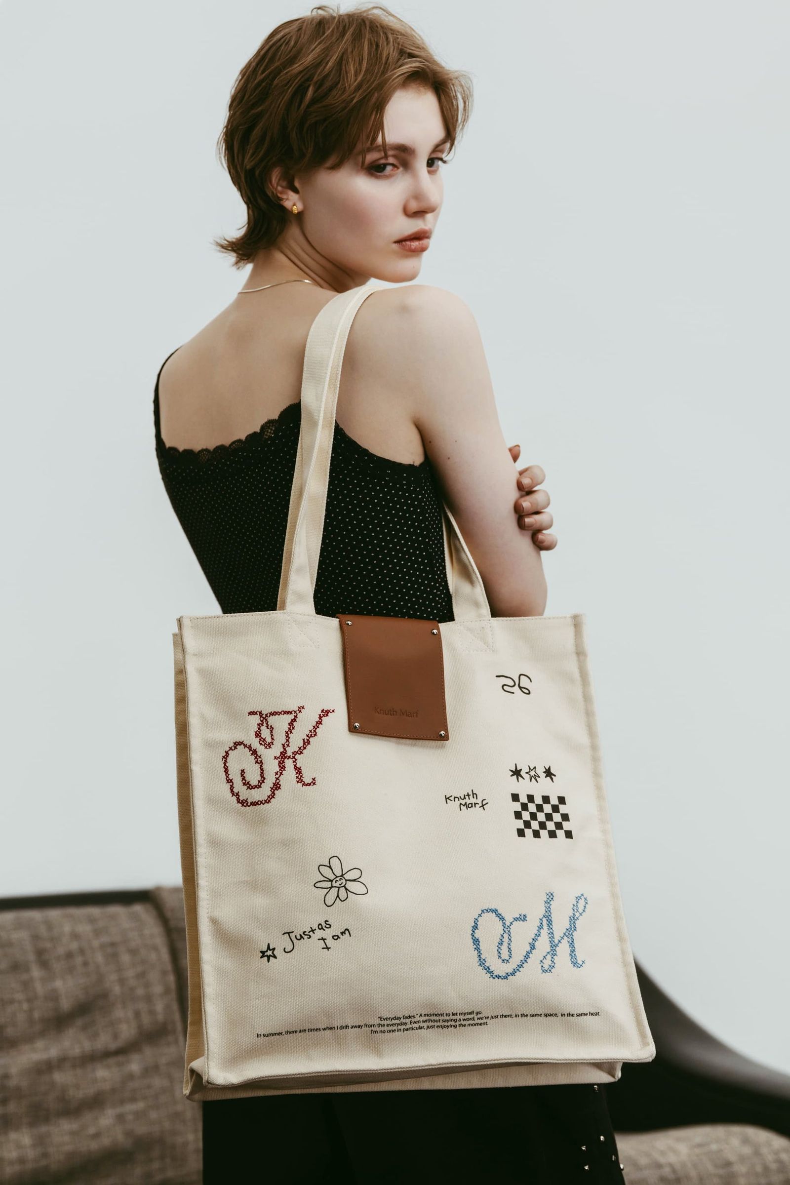 グラフィックキャンバストートバッグ (アイボリー) graphic canvas tote (Ivory) /  26SS