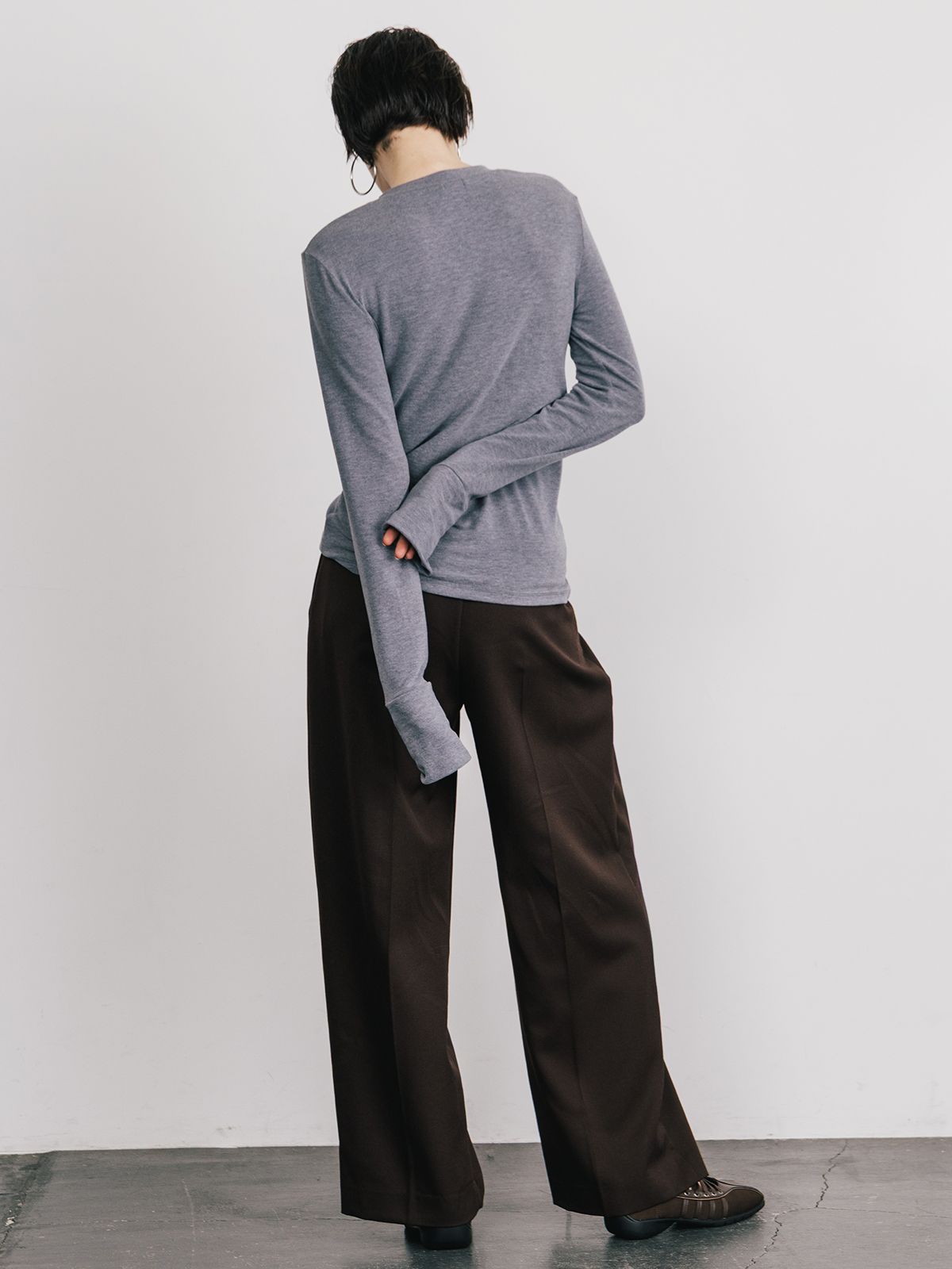 クレドナ CREDONA スムースカーディガン SMOOTHY CARDIGAN 【2025 新作】 CREDONA SMOOTHY CARDIGAN スムースカーディガン Gray | planet3rd