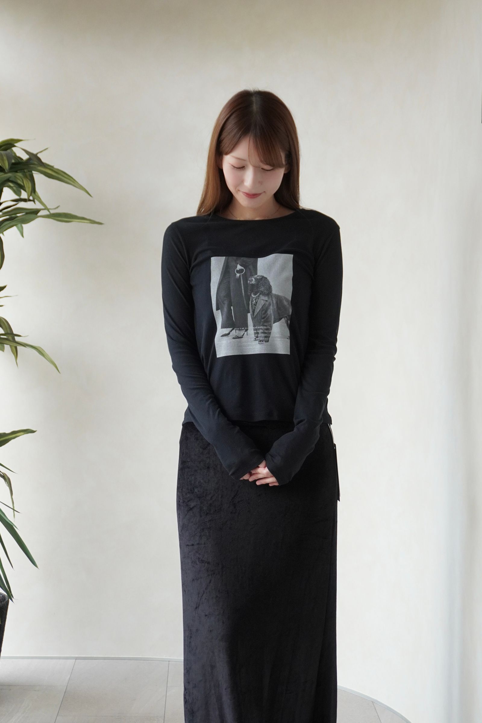 シアーフォトコンパクトロンT (ブラック) Sheer Photo Compact Long-Sleeve Tee (Black) / 26AW